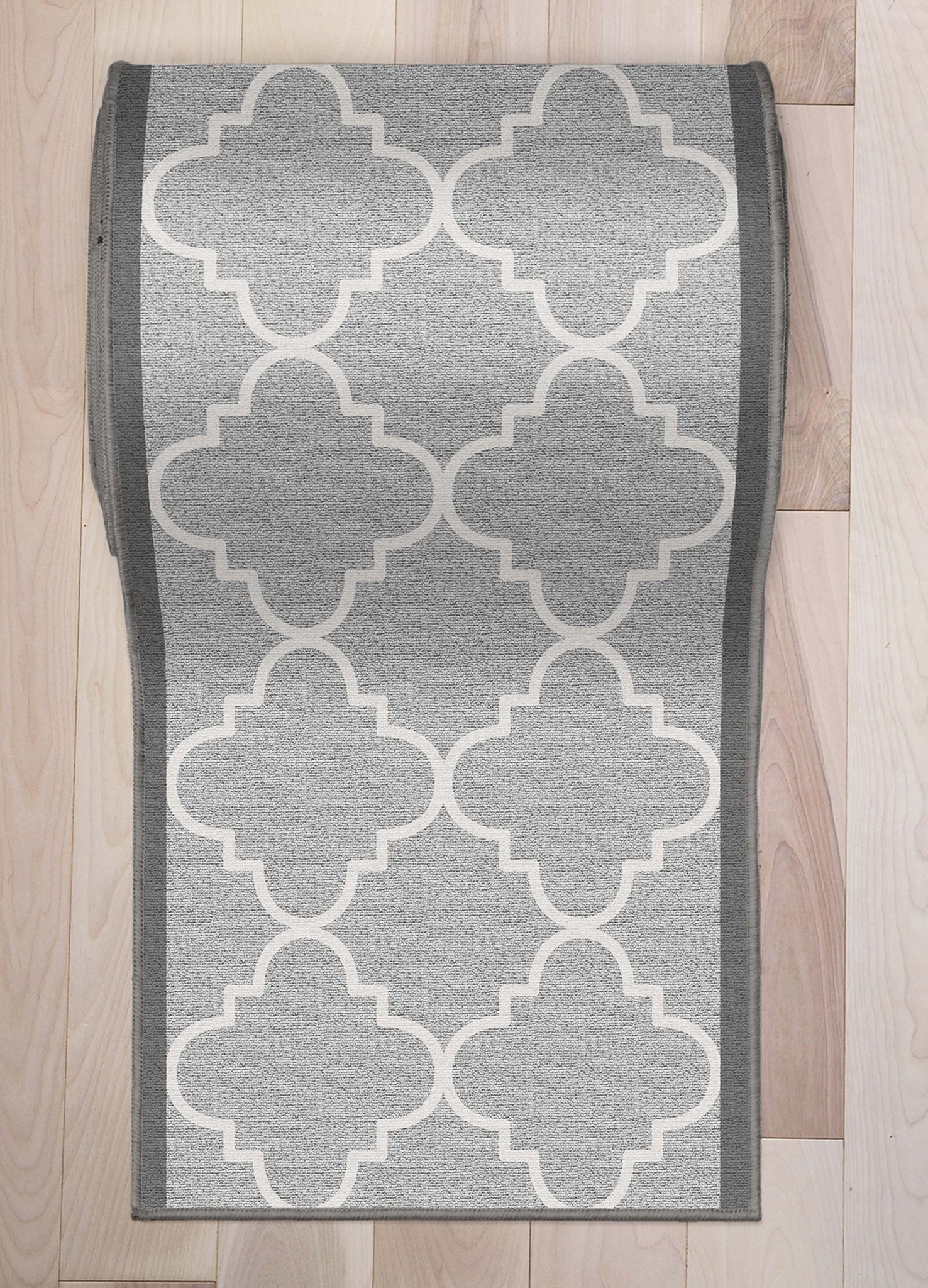 Brooklyn Trellis Grey Custom Size Runner Grey Cotton Backing Choose Your Length Hallway Low Pile Runner Rug、mySite、gigharbornorthrealestate