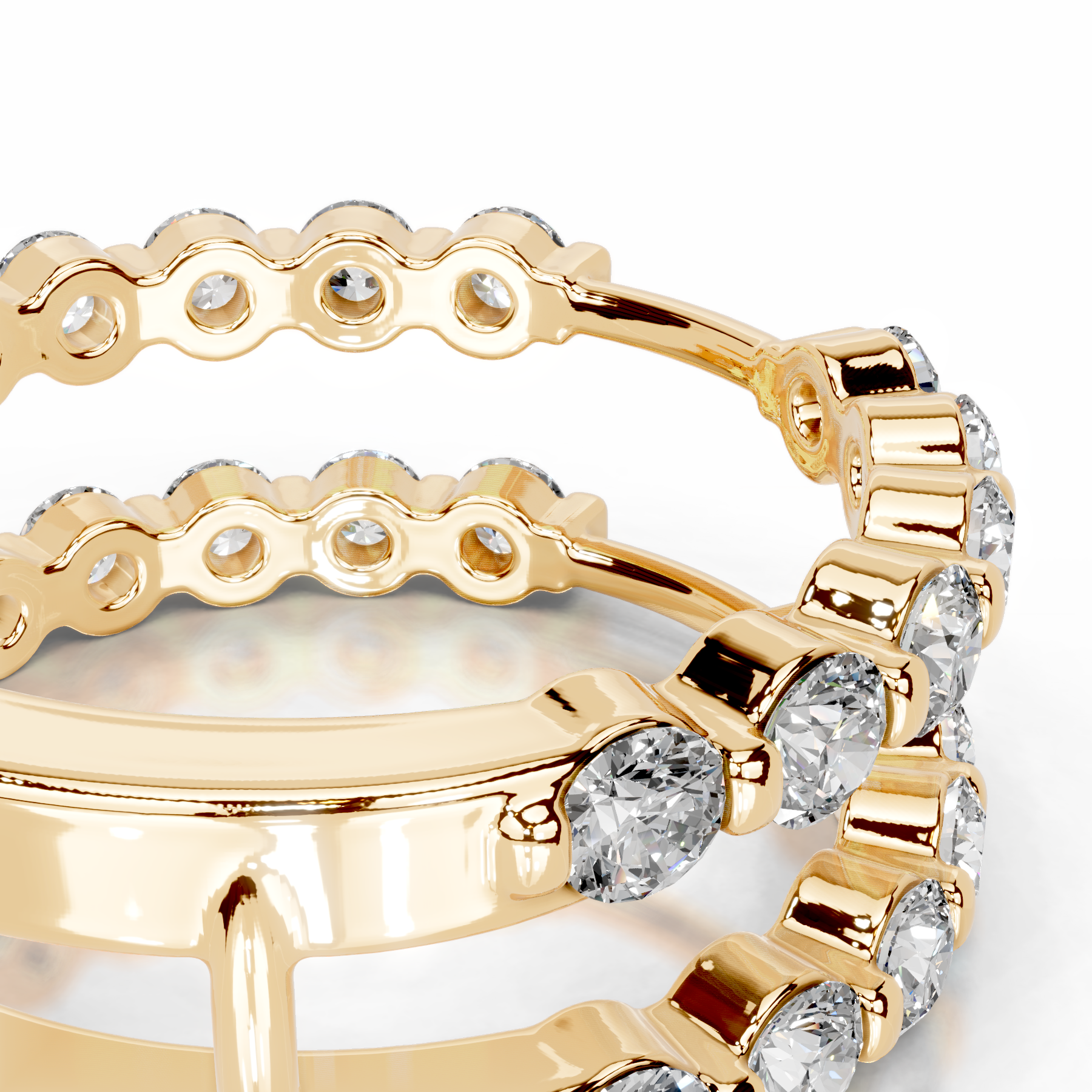 Ashley Lab Grown Diamond Wedding Ring (1.25 Carat) -18K Yellow Gold、mySite、hinf8tx79