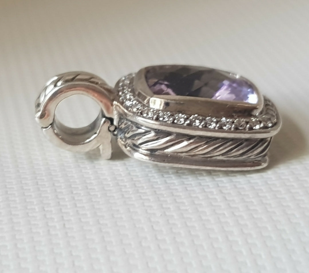 David Yurman Albion Pendant 11mm Amethyst & Diamond、mySite、hinf8tx79