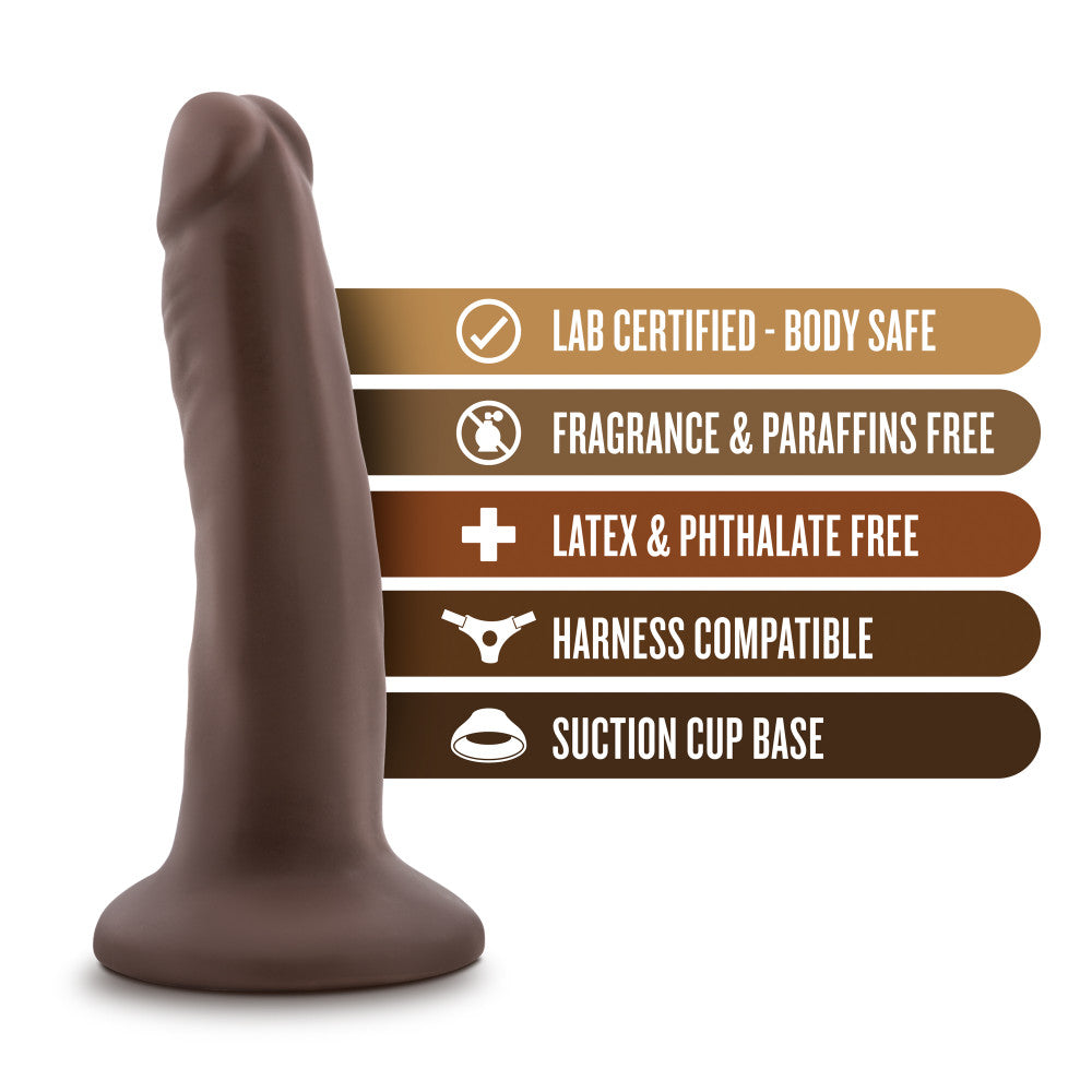 Dr. Skin By Blush® | Realistic Chocolate 5.5-Inch Long Dildo With Suction Cup Base、mySite、bottomscart