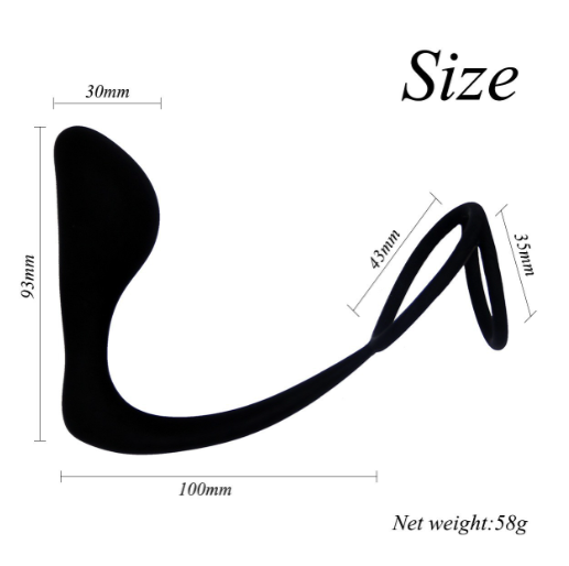 Come Closer Ass-Gasm Double 2-in-1 Cock Ring & Anal Plug、mySite、bottomscart