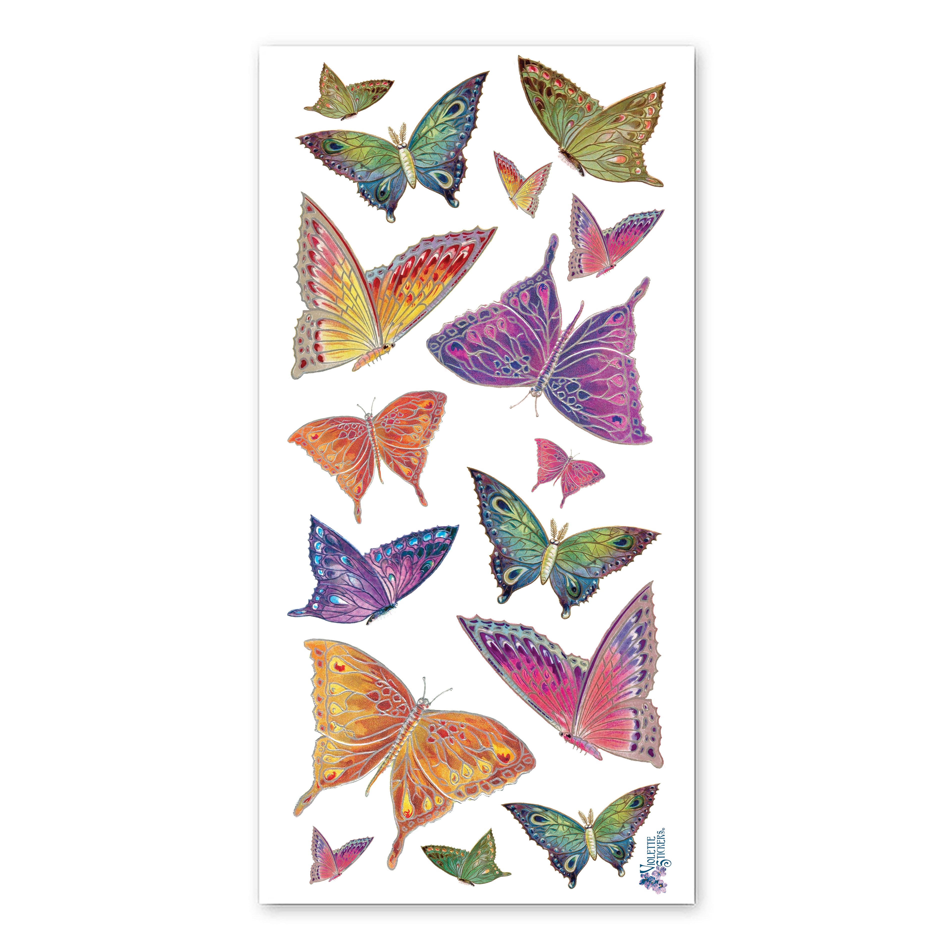  Stained Glass Butterflies Stickers、mySite、ghnorth