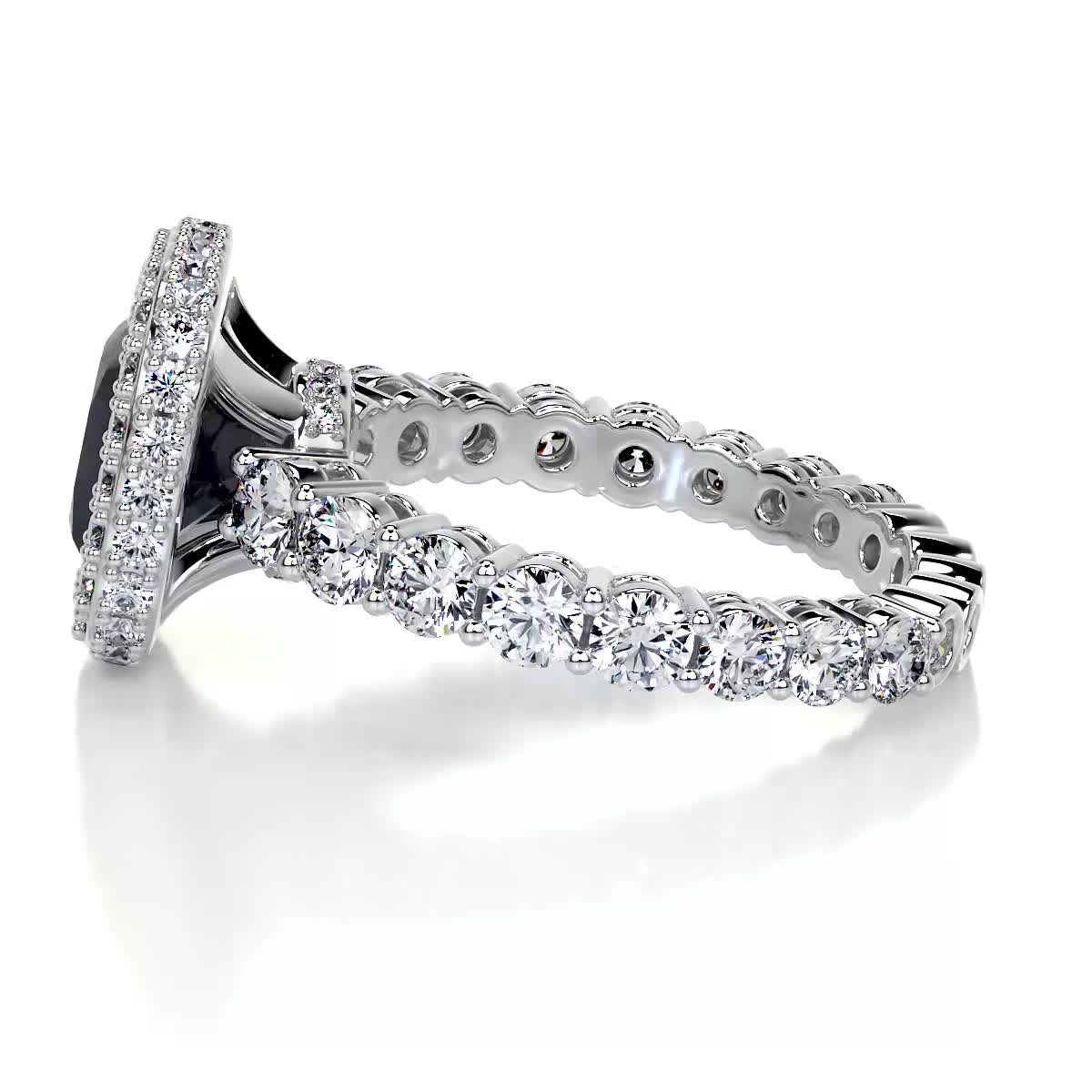 North Gemstone & Diamonds Ring (4 Carat) - 14K White Gold、mySite、hinf8tx79