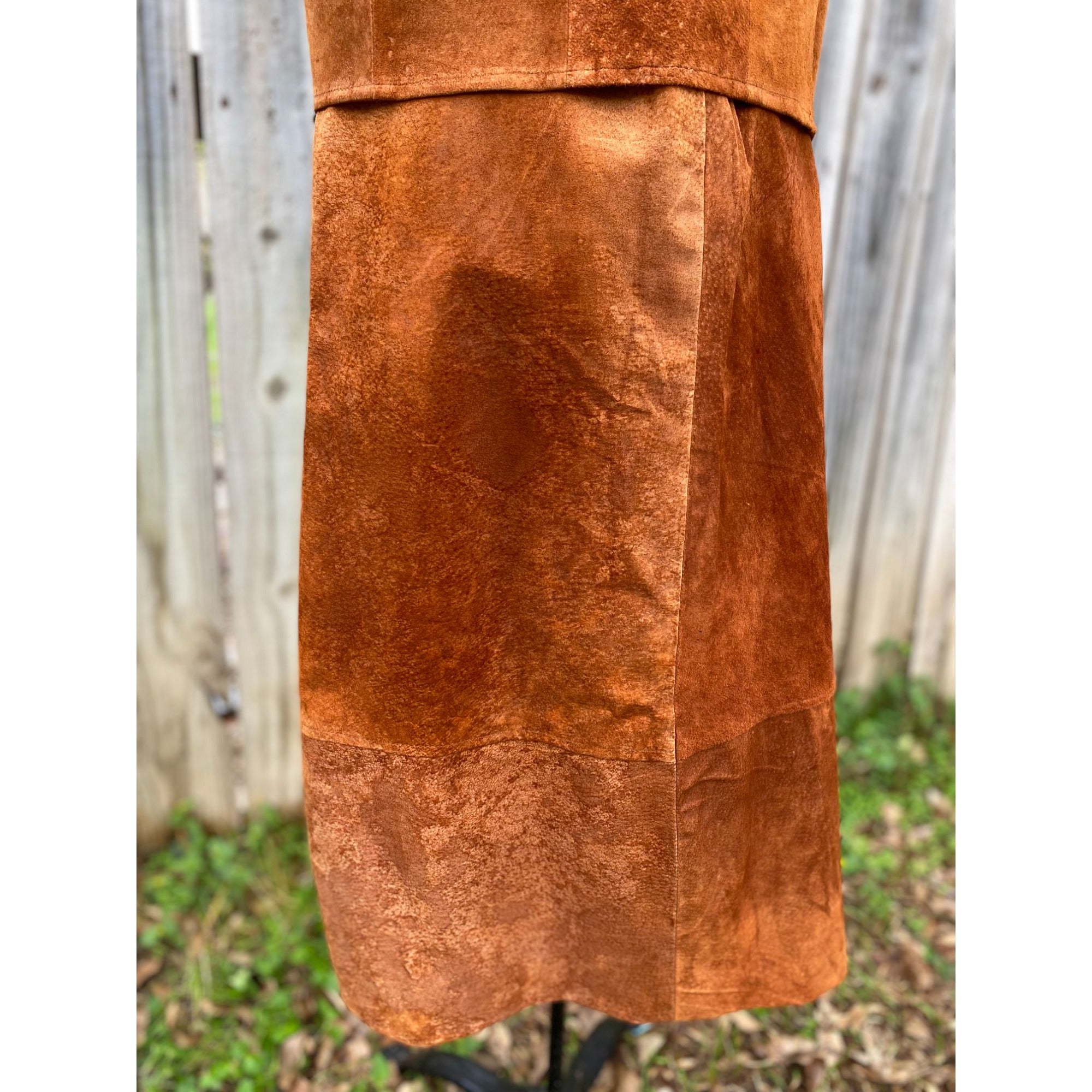 70's Rich Ranch Pig Suede Leather Vest & Skirt Set、mySite、garagedoors4me