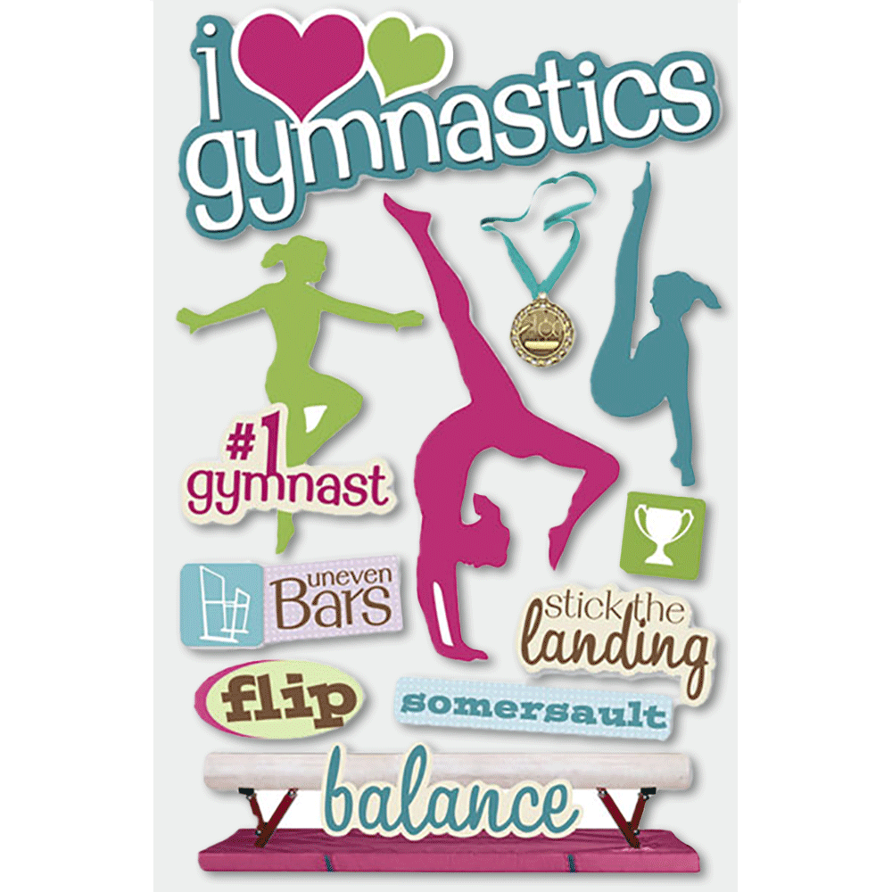  Gymnastics 3-D Stickers、mySite、ghnorth