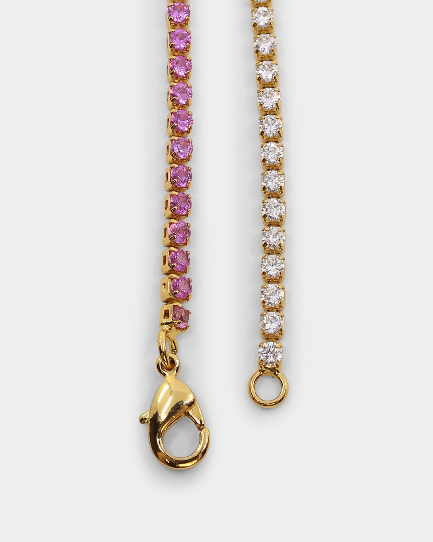 Saint Morta Micro Coloured Tennis Bracelet Gold/Pink、mySite、zt4zffjzw