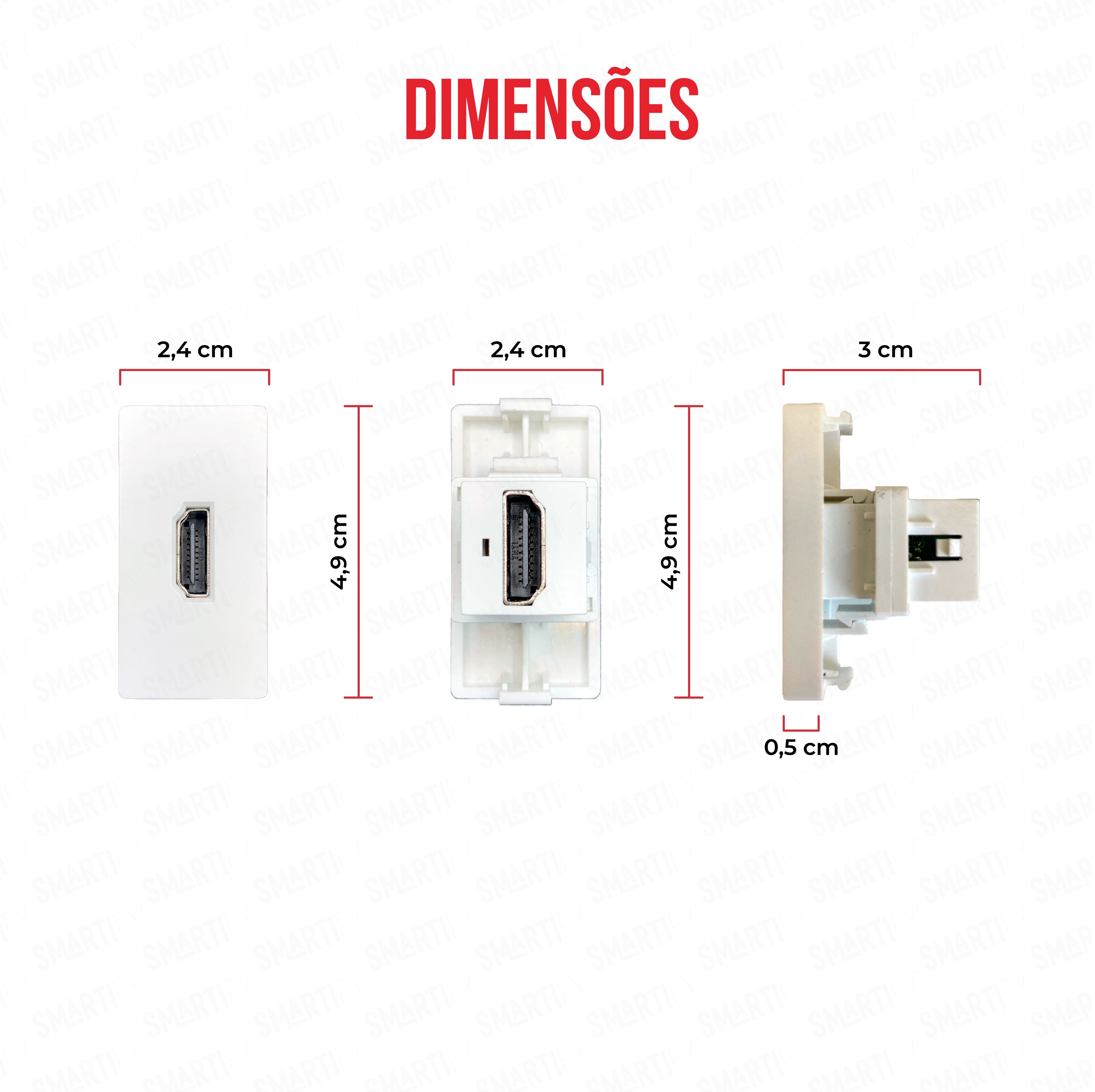 Smartify vPRO Meio Módulo HDMI Branco - SYP0MHDMIBR、mySite、fannypackpong