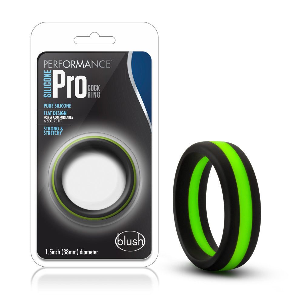 Performance By Blush® | Pro: Green & Black Penis Ring - Made with Puria™ Silicone、mySite、bottomscart