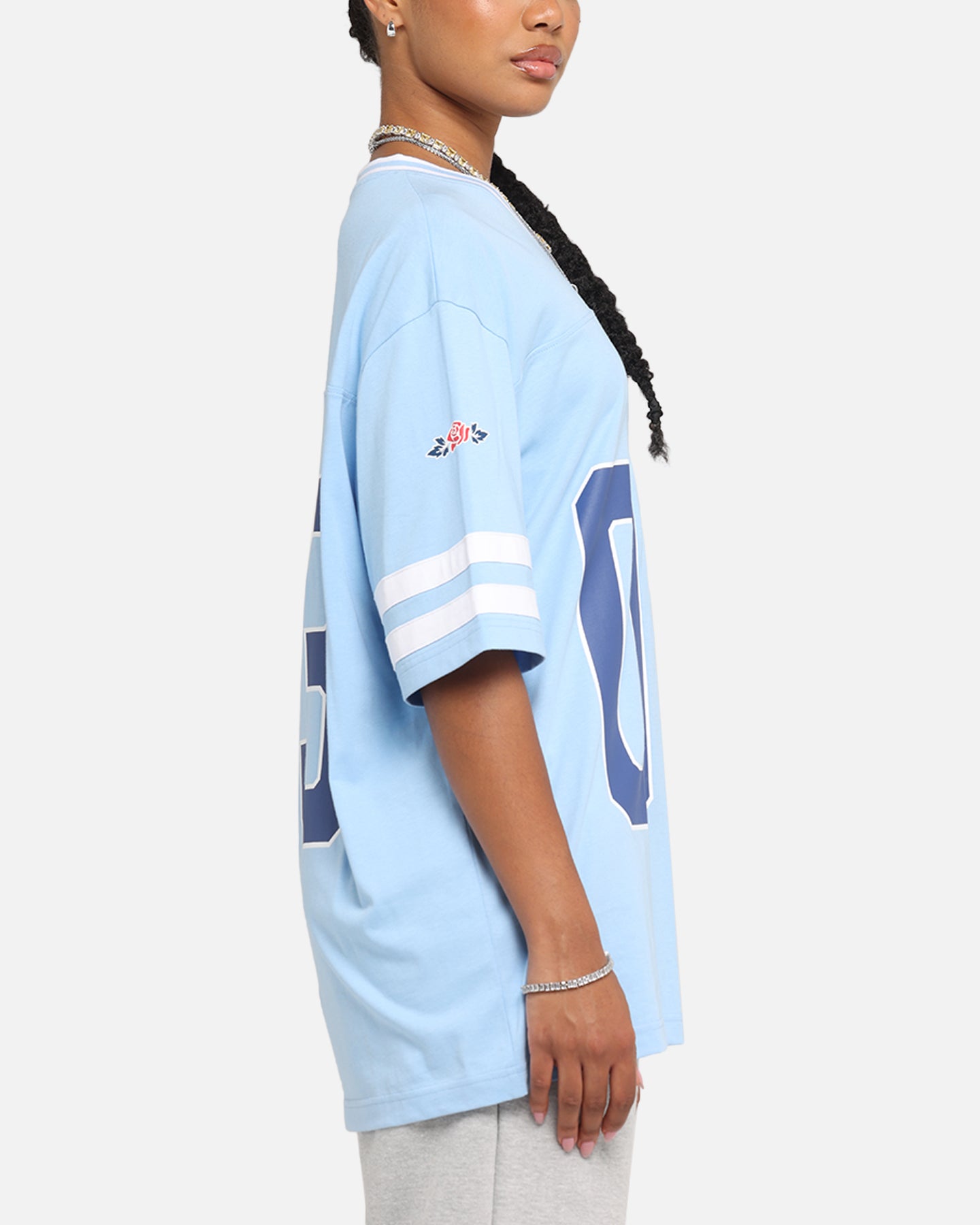 Carre Rose Football T-Shirt Light Blue、mySite、zt4zffjzw