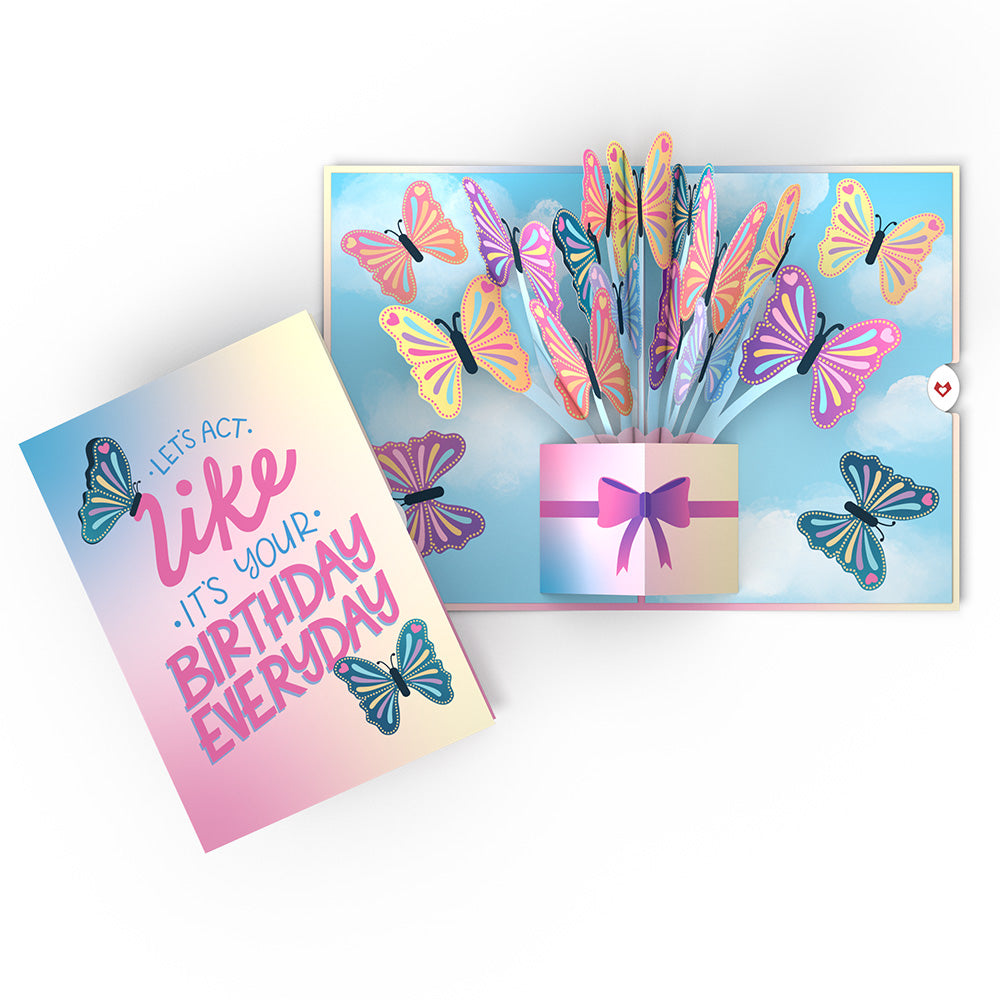 Act Like It's Your Birthday Butterflies Pop-Up Card、mySite、solidvoid