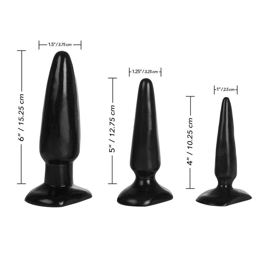 Colt Anal Trainer Kit | Set of 3 Black Butt Plugs for Men、mySite、bottomscart