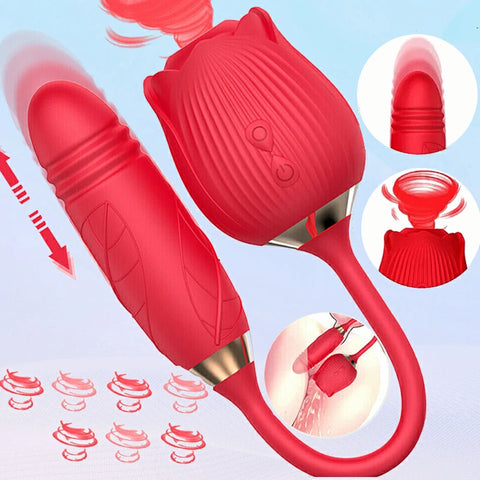 Rose Suction Thrusting Vibrator