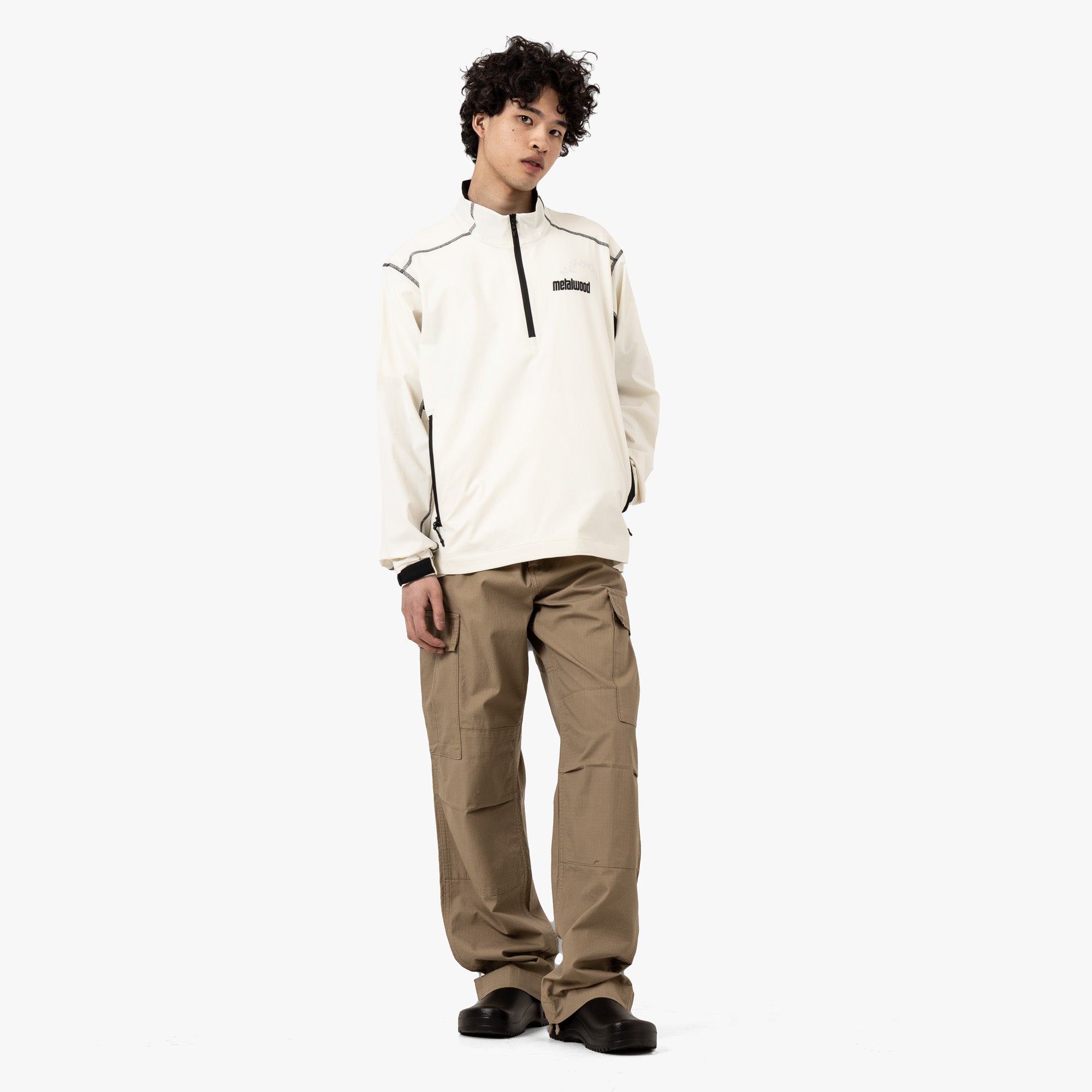  Metalwood Tech 1/4 Zip Pullover Jacket / White、mySite、merchandisen