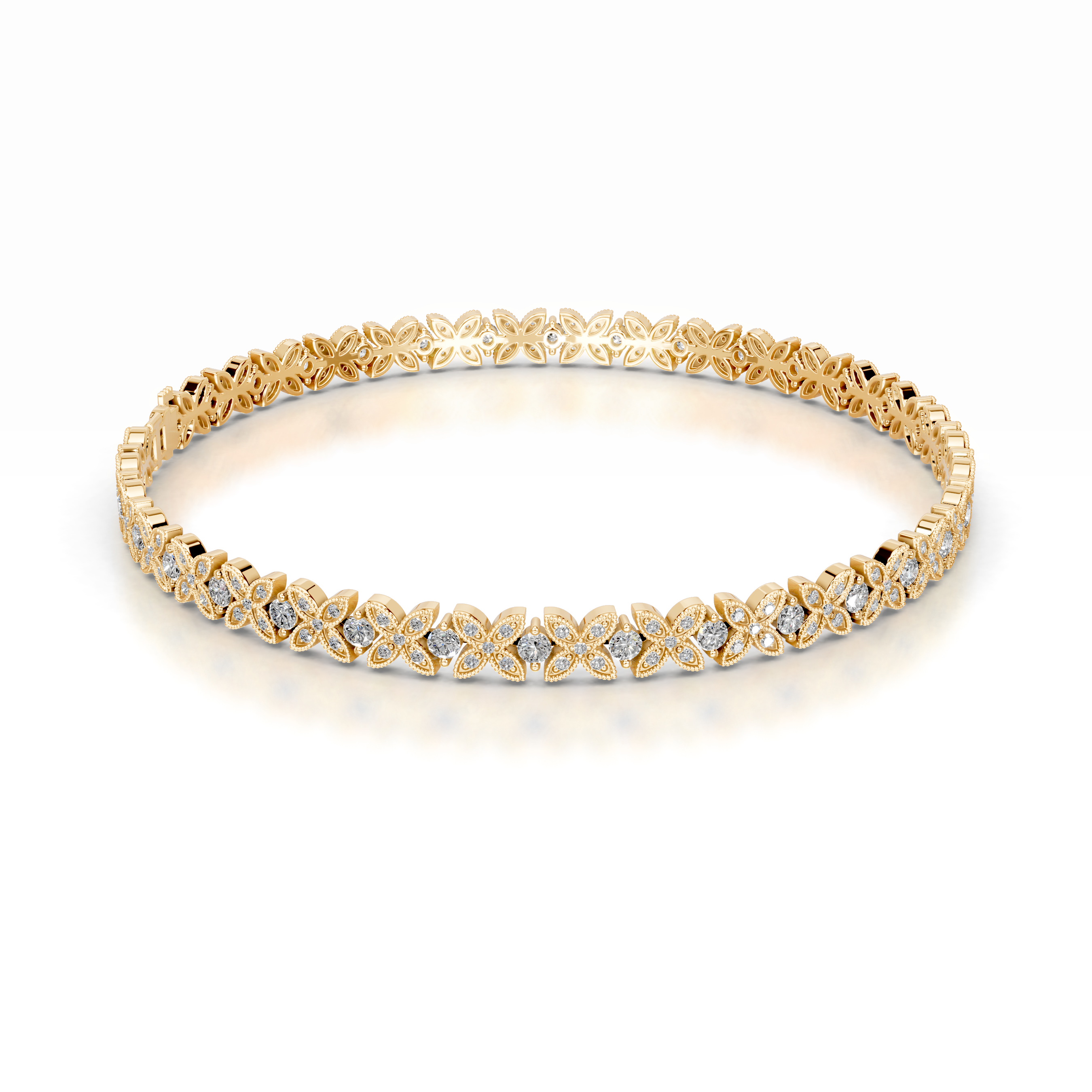 Kathleen Lab Grown Diamond Tennis Bracelet (2.5 Carat) -18K Yellow Gold、mySite、hinf8tx79