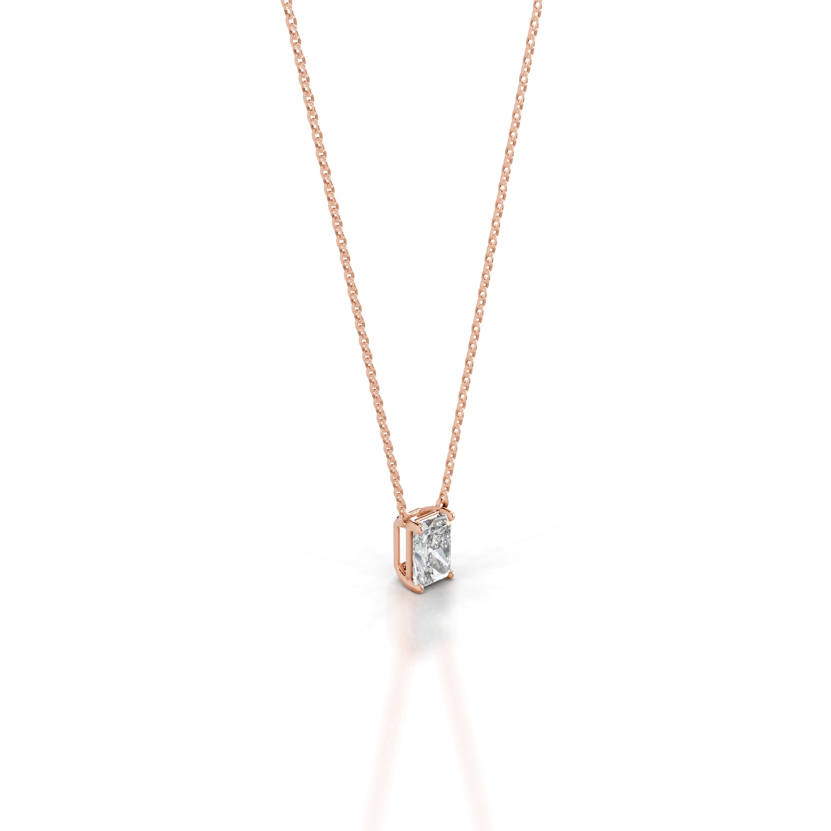 Mary Lab Grown Diamond Pendant - 14K Rose Gold、mySite、hinf8tx79