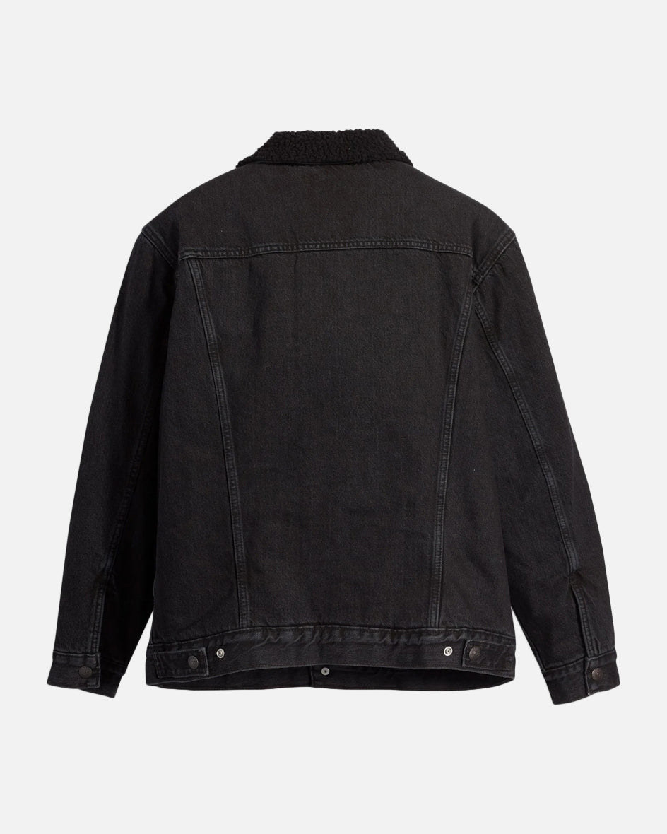 Levi Strauss And Co Relaxed Fit Sherpa Trucker Jacket Black、mySite、zt4zffjzw
