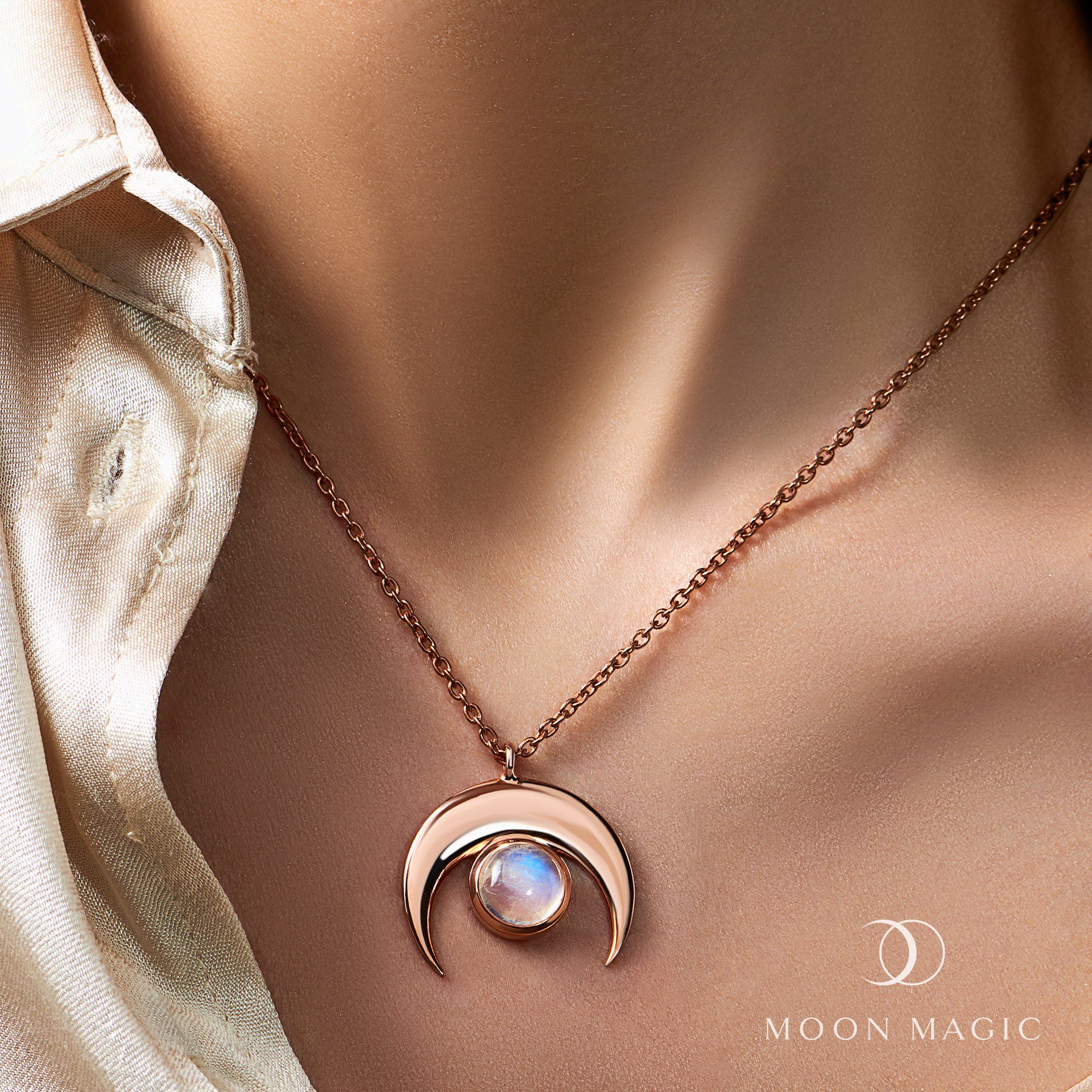 Moonstone Necklace - Crescent Moon、mySite、hinf8tx79