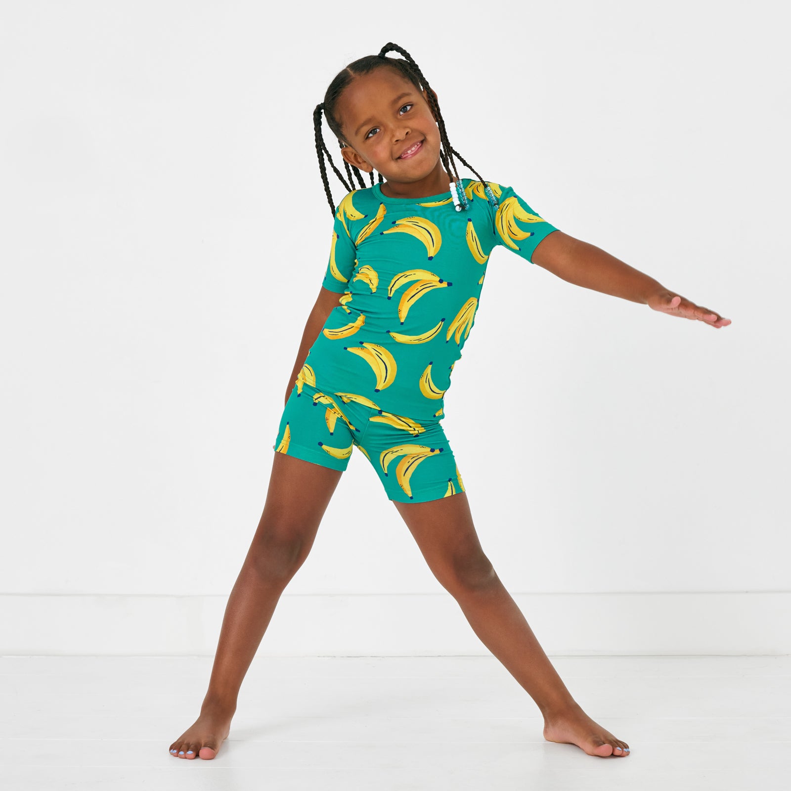 Go Bananas Two-Piece Short Sleeve & Shorts Pajama Set、mySite、g9winljtr