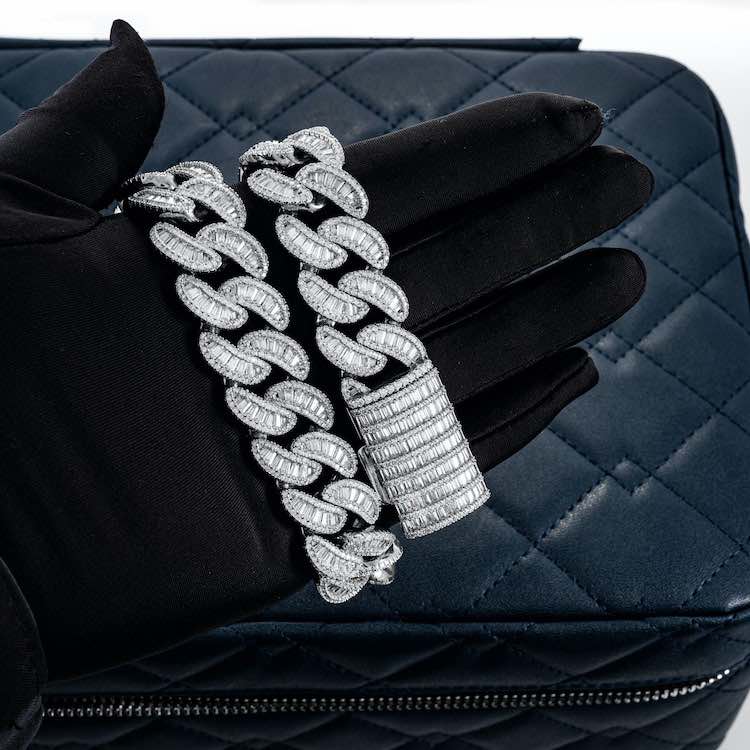 20MM Moissanite Baguette Miami Cuban Link Chain 14K Gold、mySite、hinf8tx79