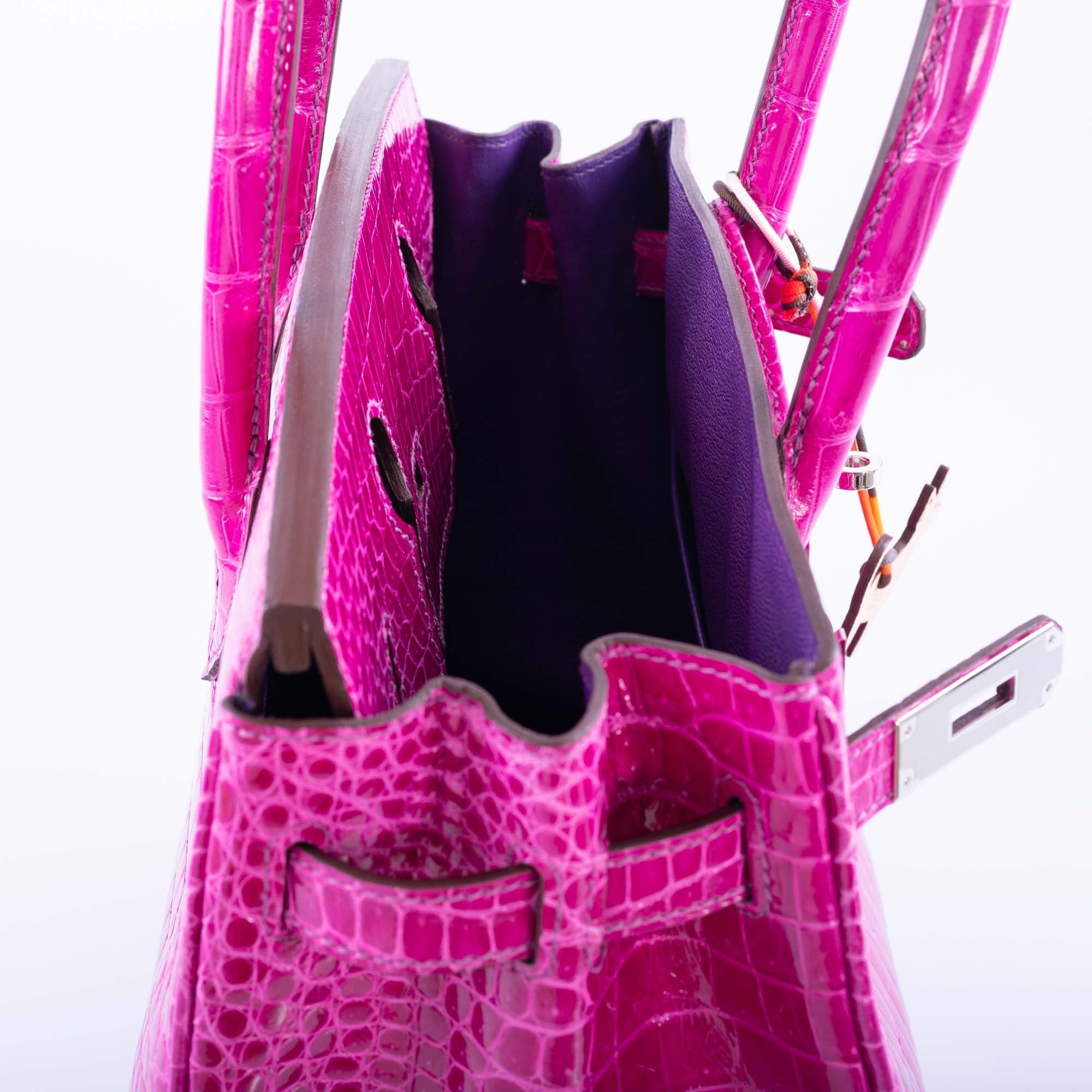 Hermès Birkin 30 HSS Rose Scheherazade Porosus Crocodile, Cassis Interior Palladium Hardware、mySite、garminoutage.com