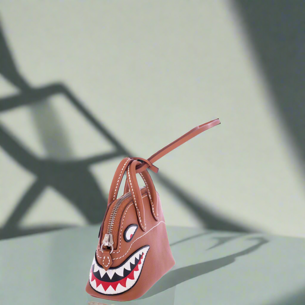 Hermès Mini Bolide Shark Charm Gold Swift Palladium Hardware、mySite、garminoutage.com