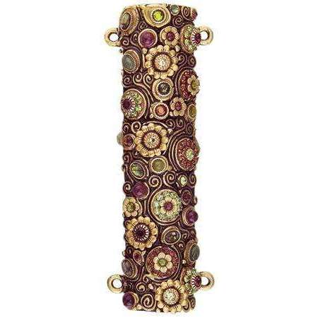 Michal Golan Green Swarovski Crystal and Flowers Mezuzah、mySite、topwebapps
