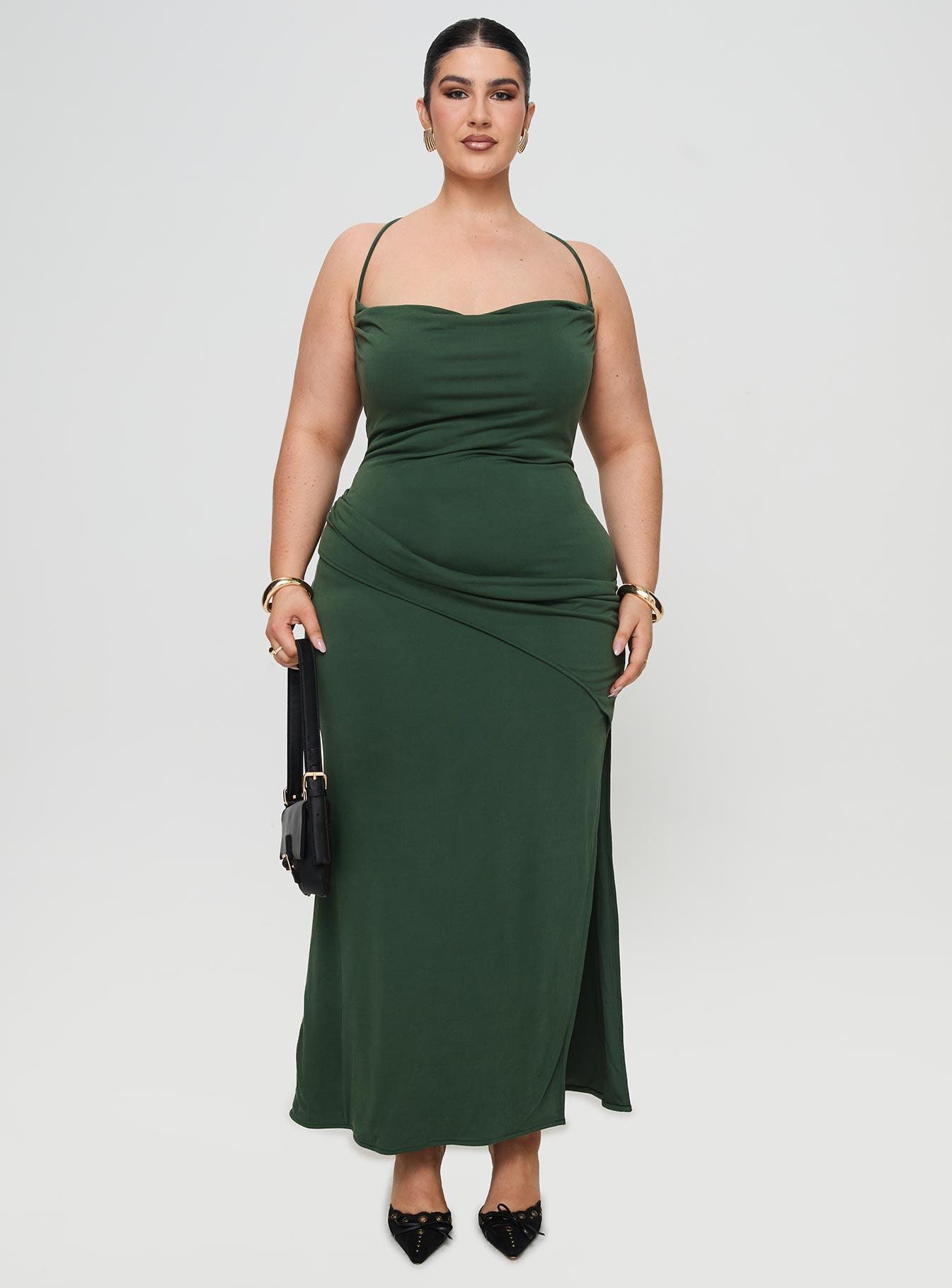 Marchesi Maxi Dress Green Curve、mySite、solidvoid