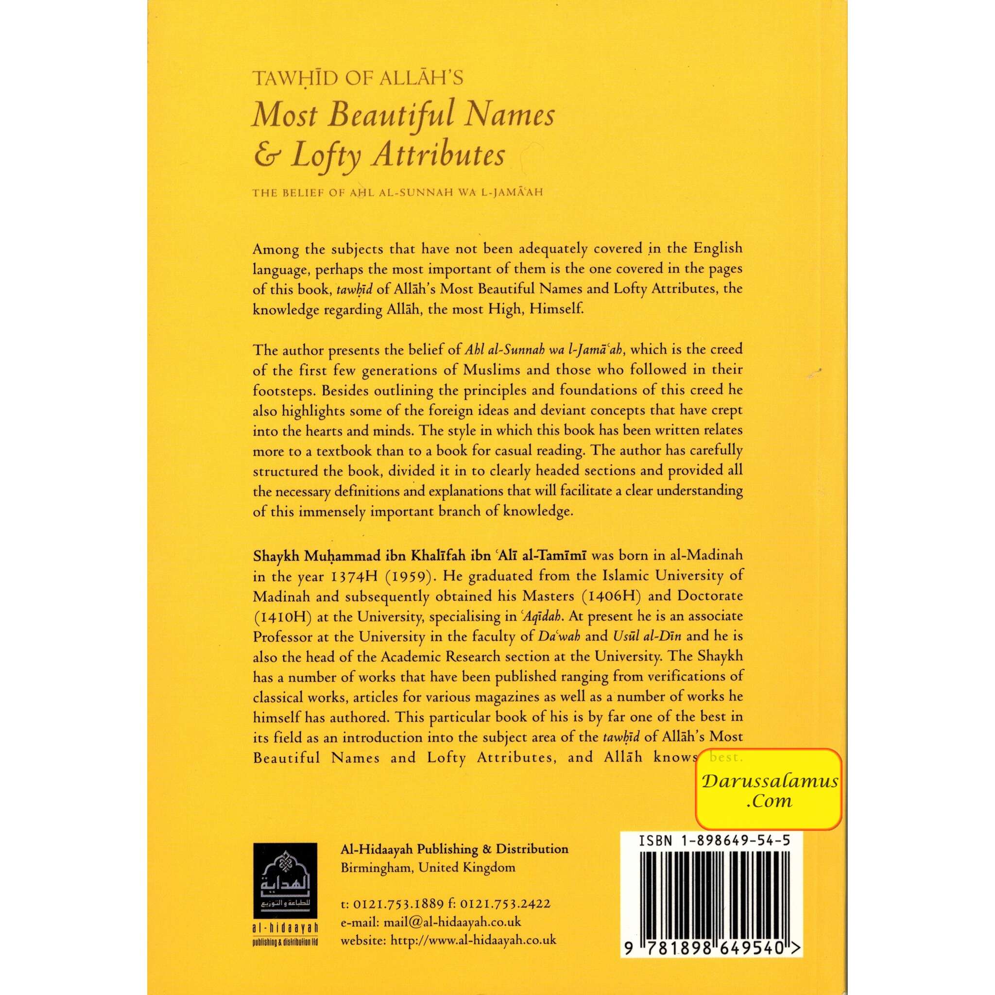 Tawhid of Allah's Most Beautiful Names and Lofty Attributes By Muhammad Ibn Khalifah al-Tamimi、mySite、topwebapps