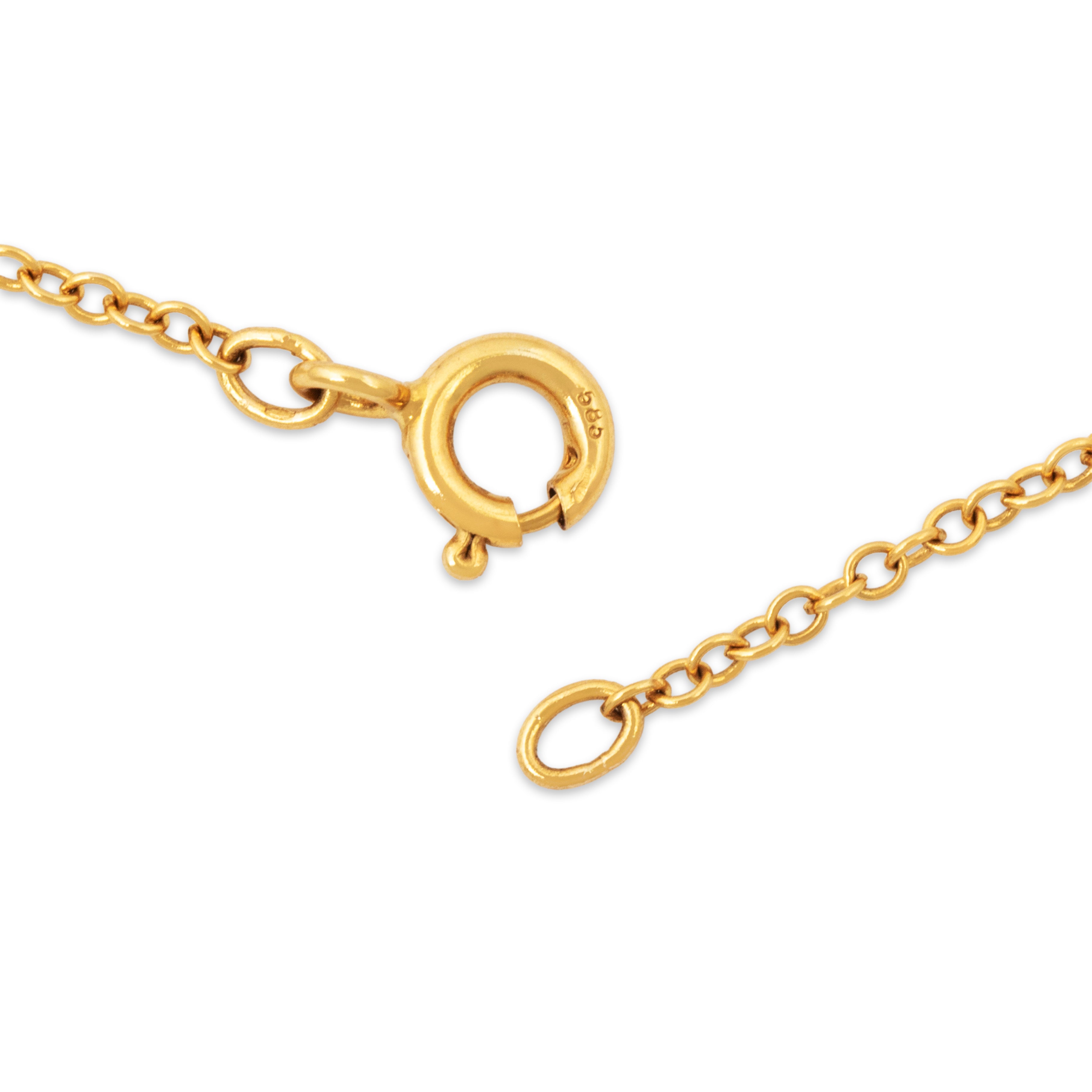 Vintage 14k Yellow Gold 1.5ct Moonstone Pearl Elegant Necklace 18、mySite、hinf8tx79