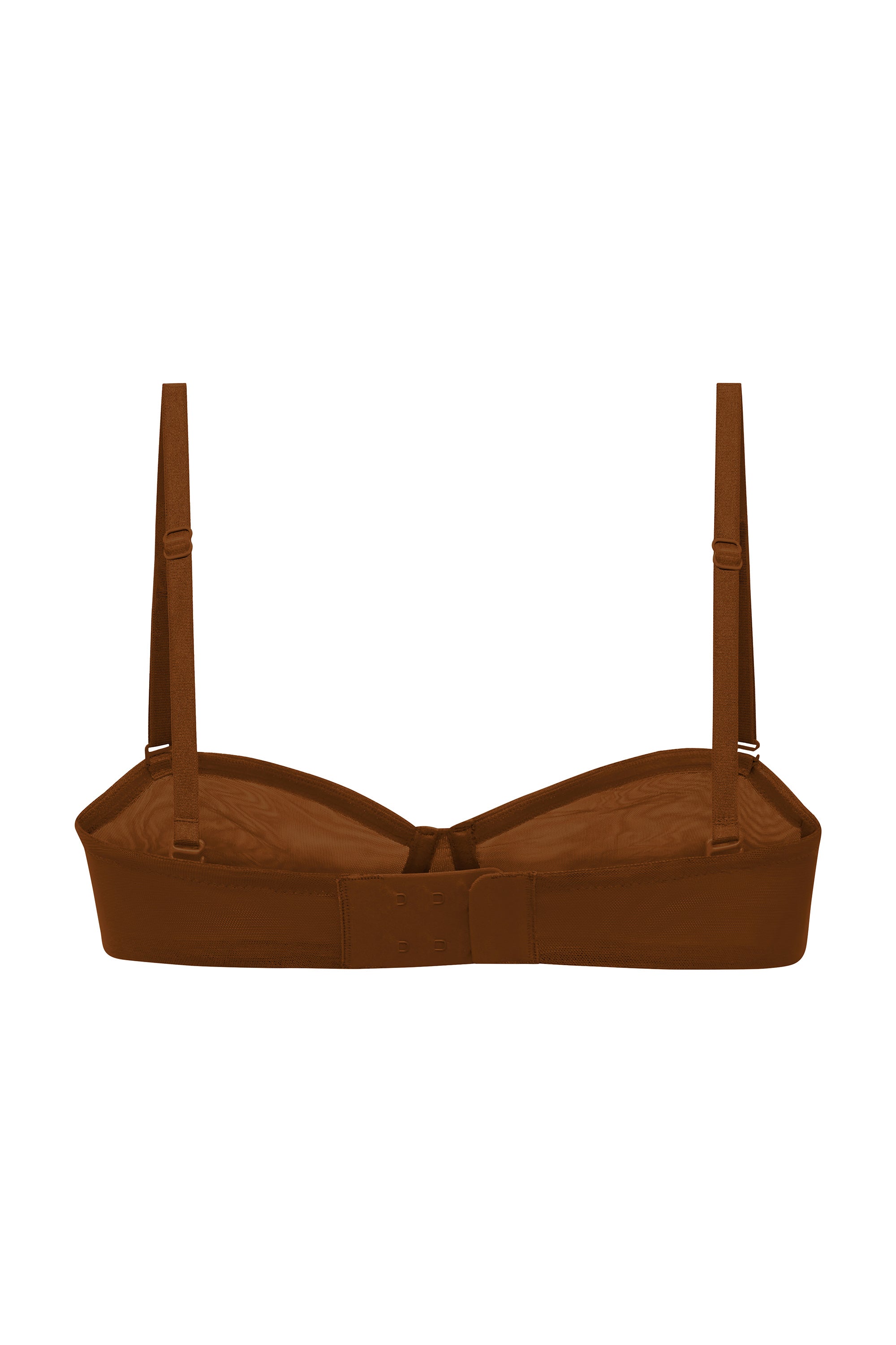 Soft Mesh Strapless Bra in Chestnut、mySite、solidvoid