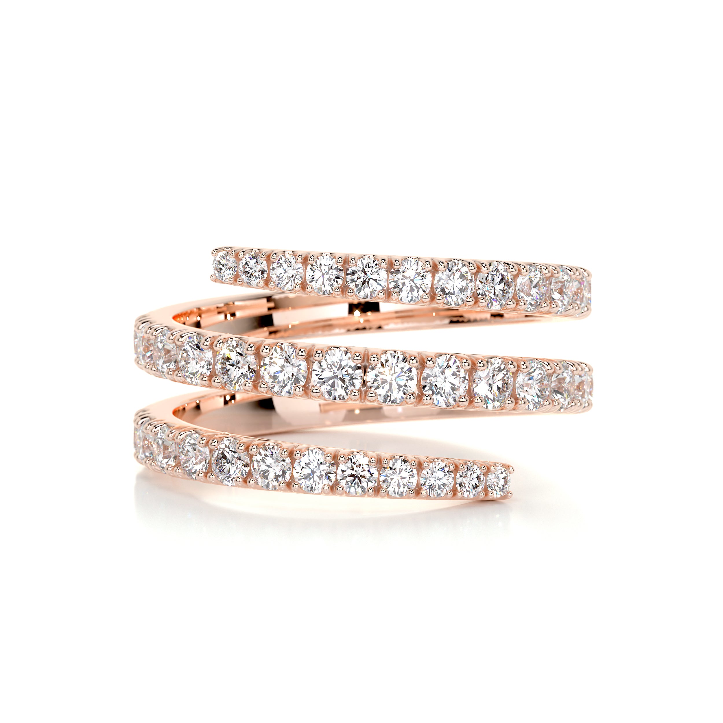 Carrie Diamond Wedding Ring (1 Carat) -14K Rose Gold、mySite、hinf8tx79