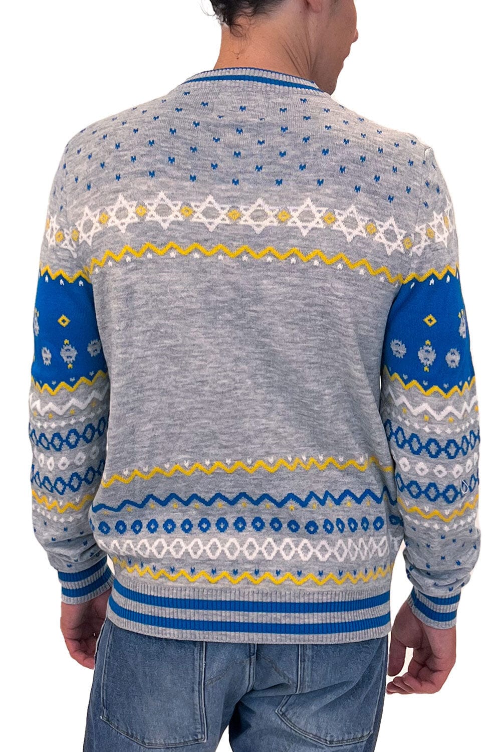 Men's Reversible Menorah Sequin Sweater by Tipsy Elves (Sizes Small - 5XL)、mySite、topwebapps