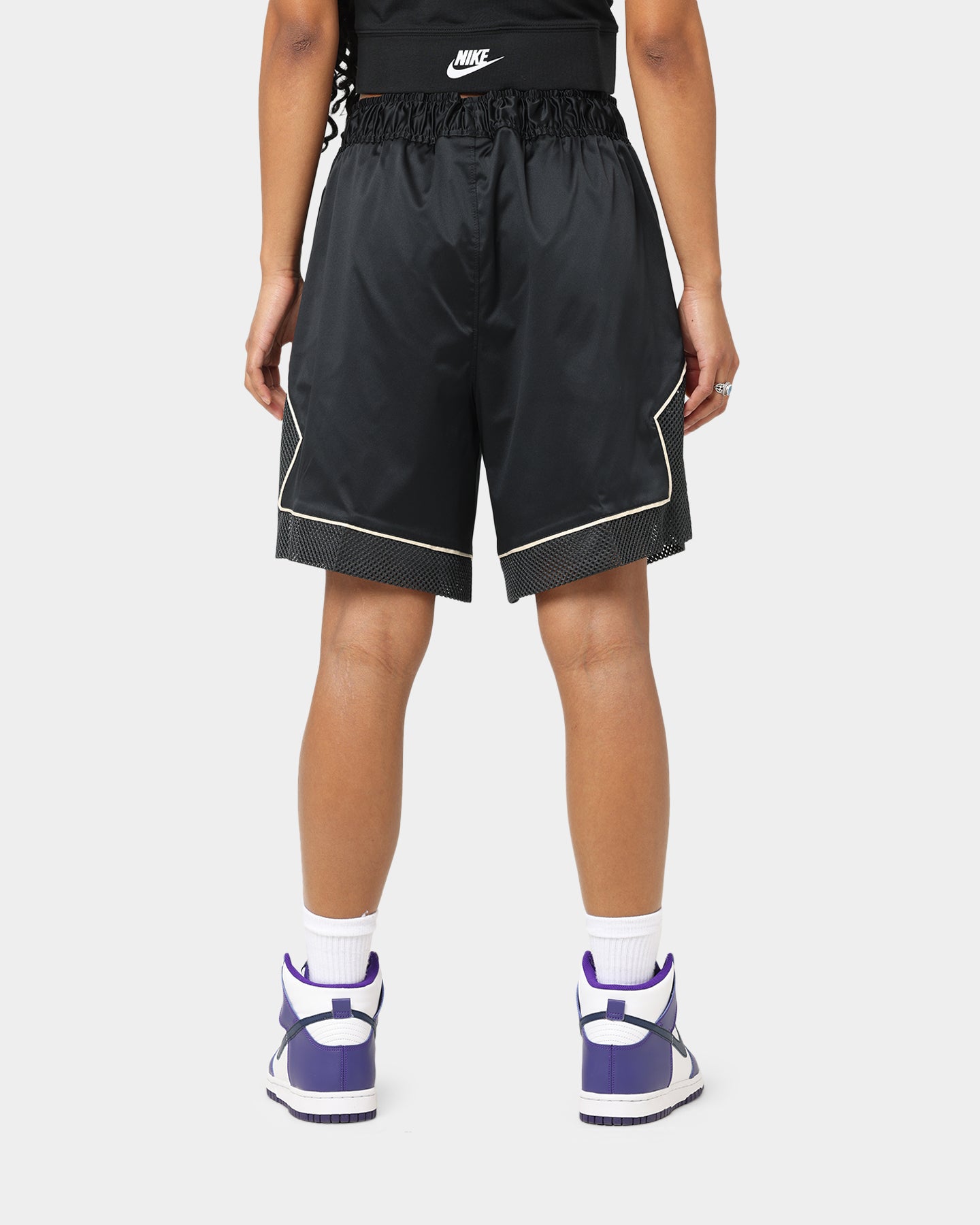 Jordan Women's Essential Diamond Shorts Black/Dark Smoke Grey/Sanddrift、mySite、zt4zffjzw