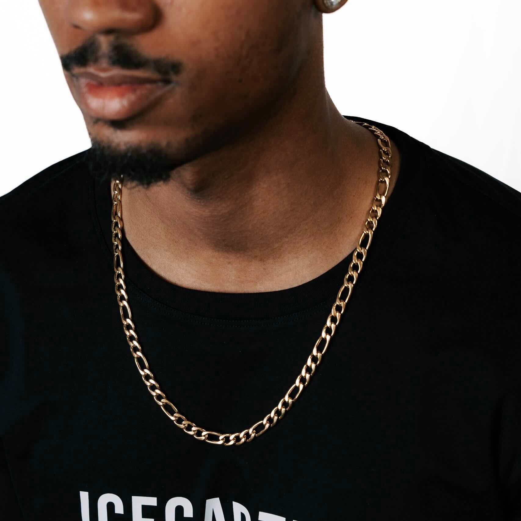 4MM Figaro Chain 14K Gold、mySite、hinf8tx79