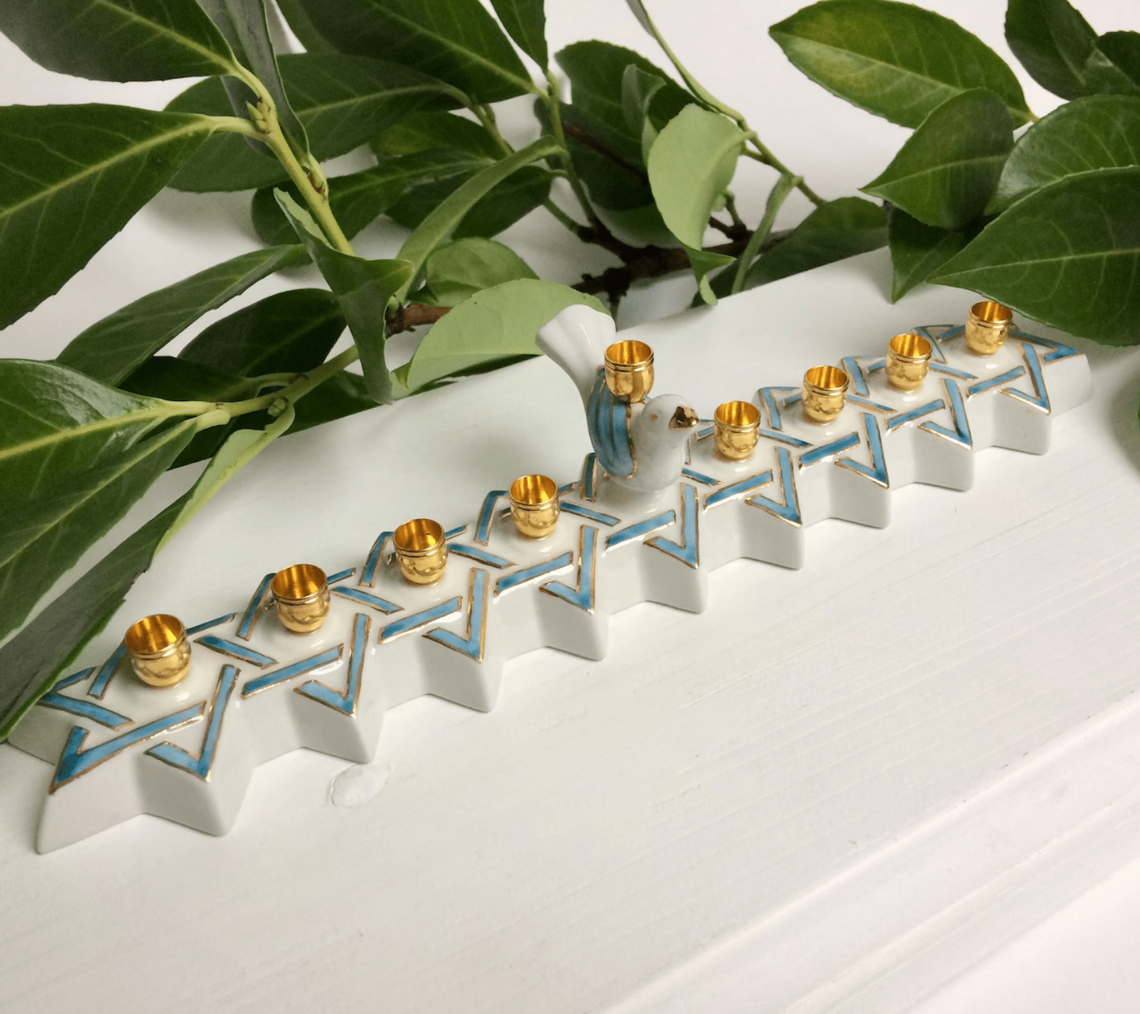 Porcelain Blue Bird Menorah、mySite、topwebapps