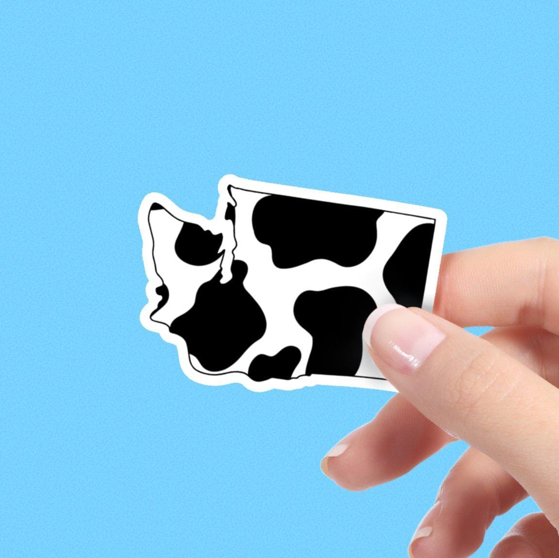 Washington Cow Pattern Sticker、mySite、elrpsem3k