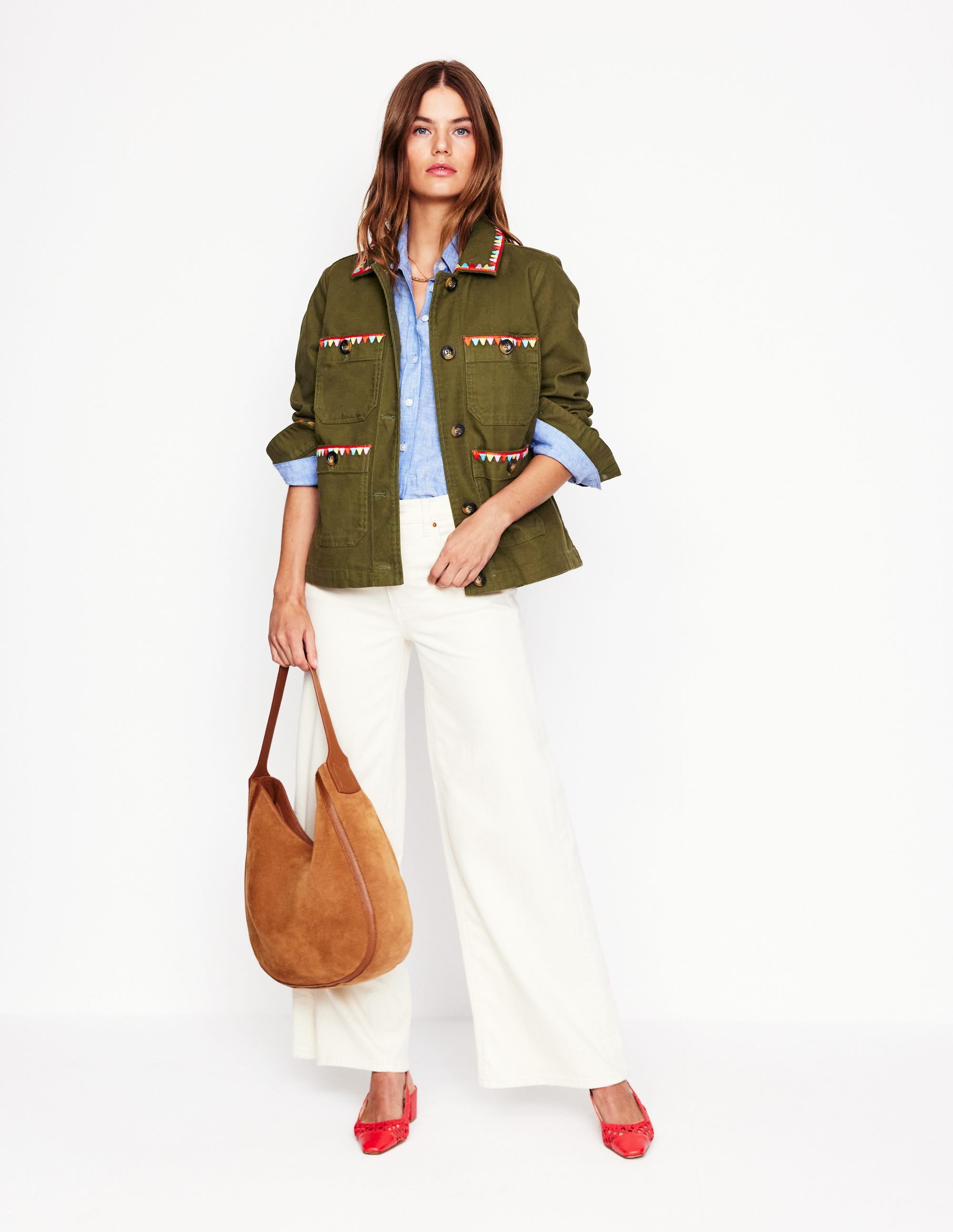  Embroidered Utility Jacket-Woodland Green、mySite、ashleygrahame