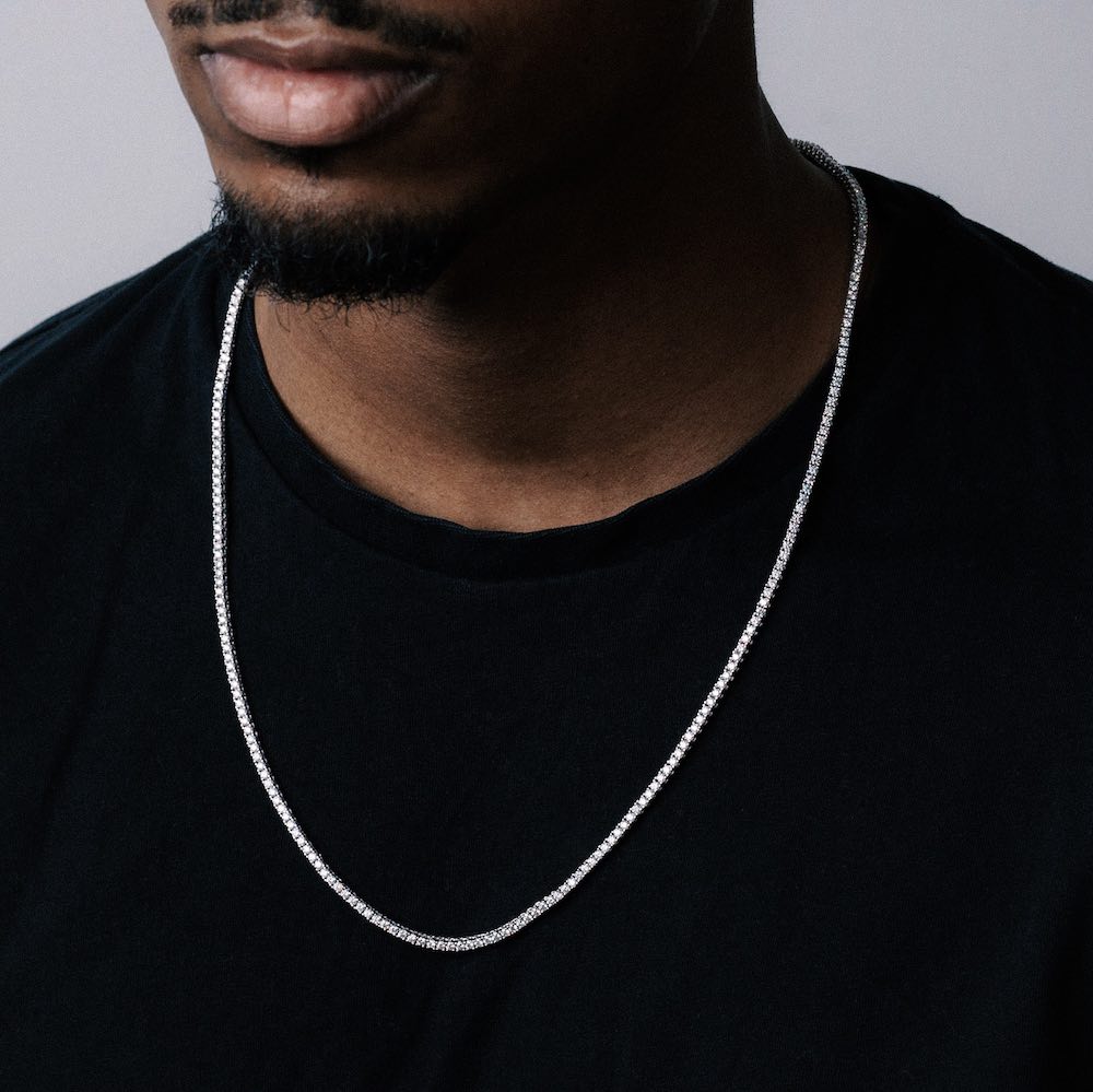 2MM Moissanite Tennis Chain 14K Gold、mySite、hinf8tx79