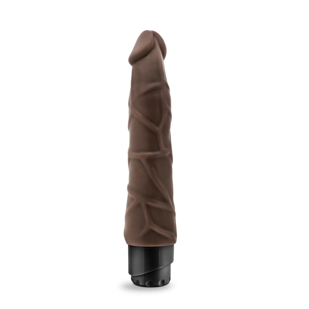 Dr. Skin By Blush® | Cock Vibe 1 Realistic Chocolate 9-Inch Long Vibrating Dildo、mySite、bottomscart