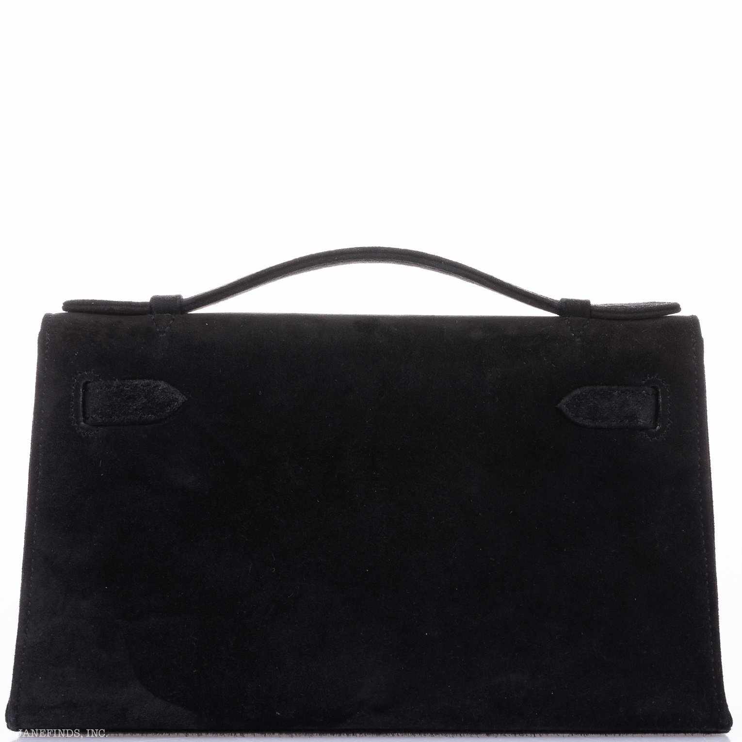 Hermès Kelly Doblis Mini Pochette Black Veau Suede Palladium Hardware、mySite、garminoutage.com