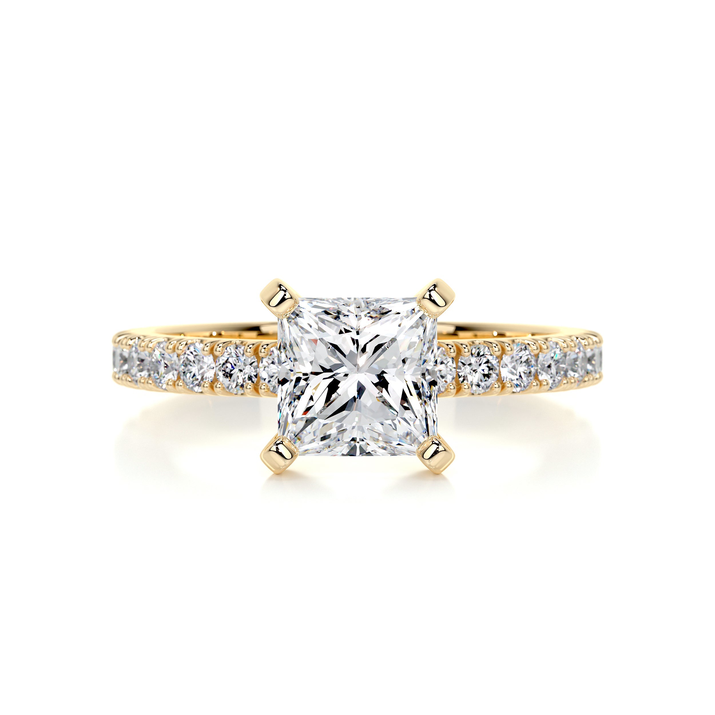Blair Moissanite & Diamond Ring -18K Yellow Gold、mySite、hinf8tx79