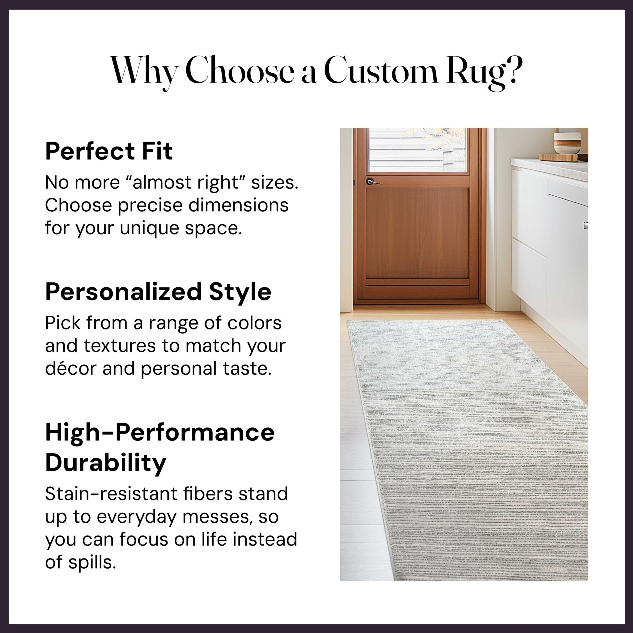 Ethereal Whisper Custom Size Runner - Grey Abstract Choose Your Runner Length - Perfect For Hallway, Stairs & Kitchen、mySite、gigharbornorthrealestate