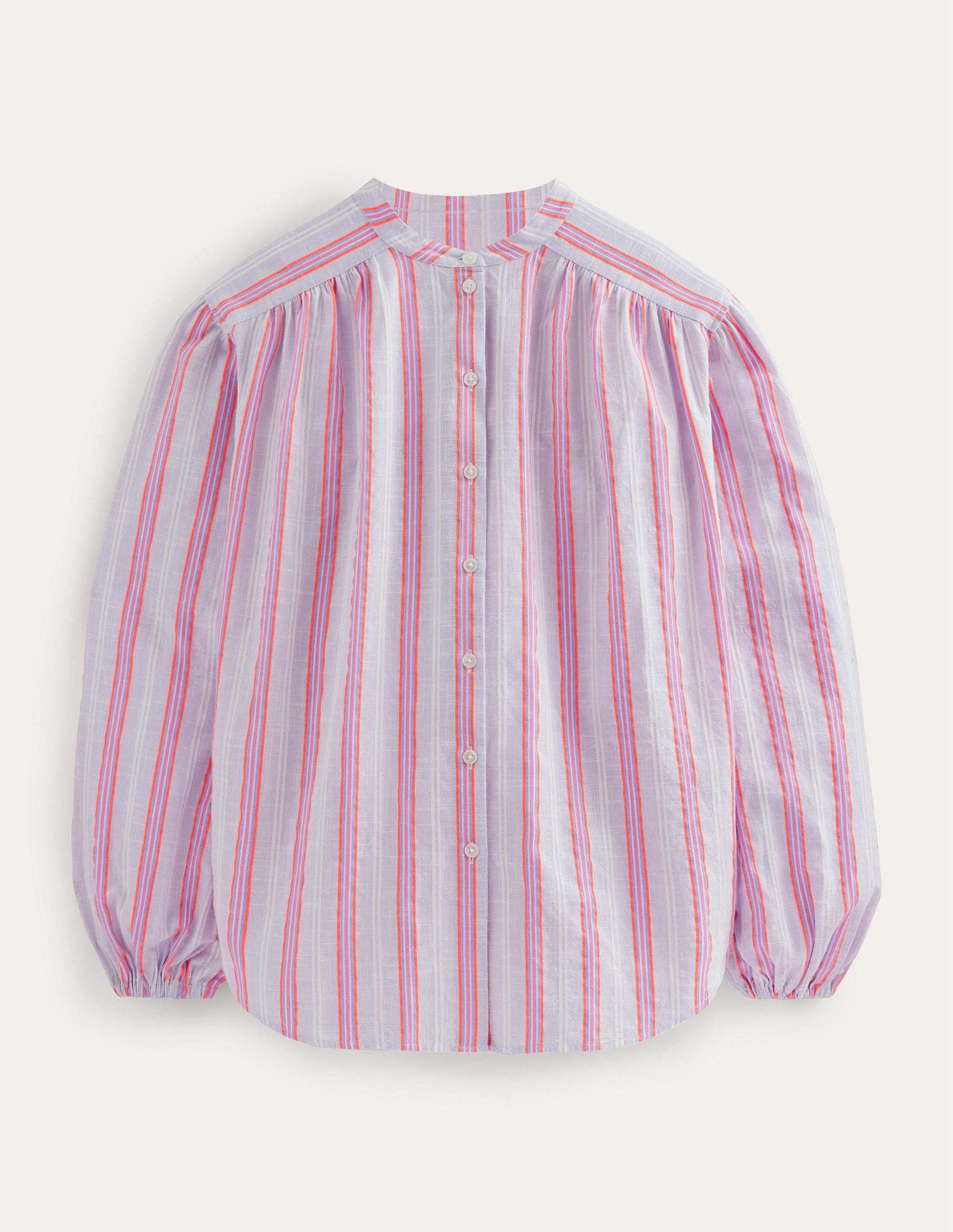  Oversized Blouson Sleeve Shirt-Blue and Watermelon Punch、mySite、ashleygrahame