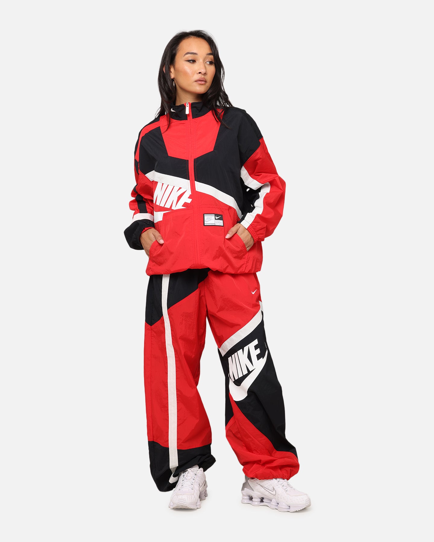 Nike Women's Oversized Street Woven Jacket University Red/Black/Sail、mySite、zt4zffjzw
