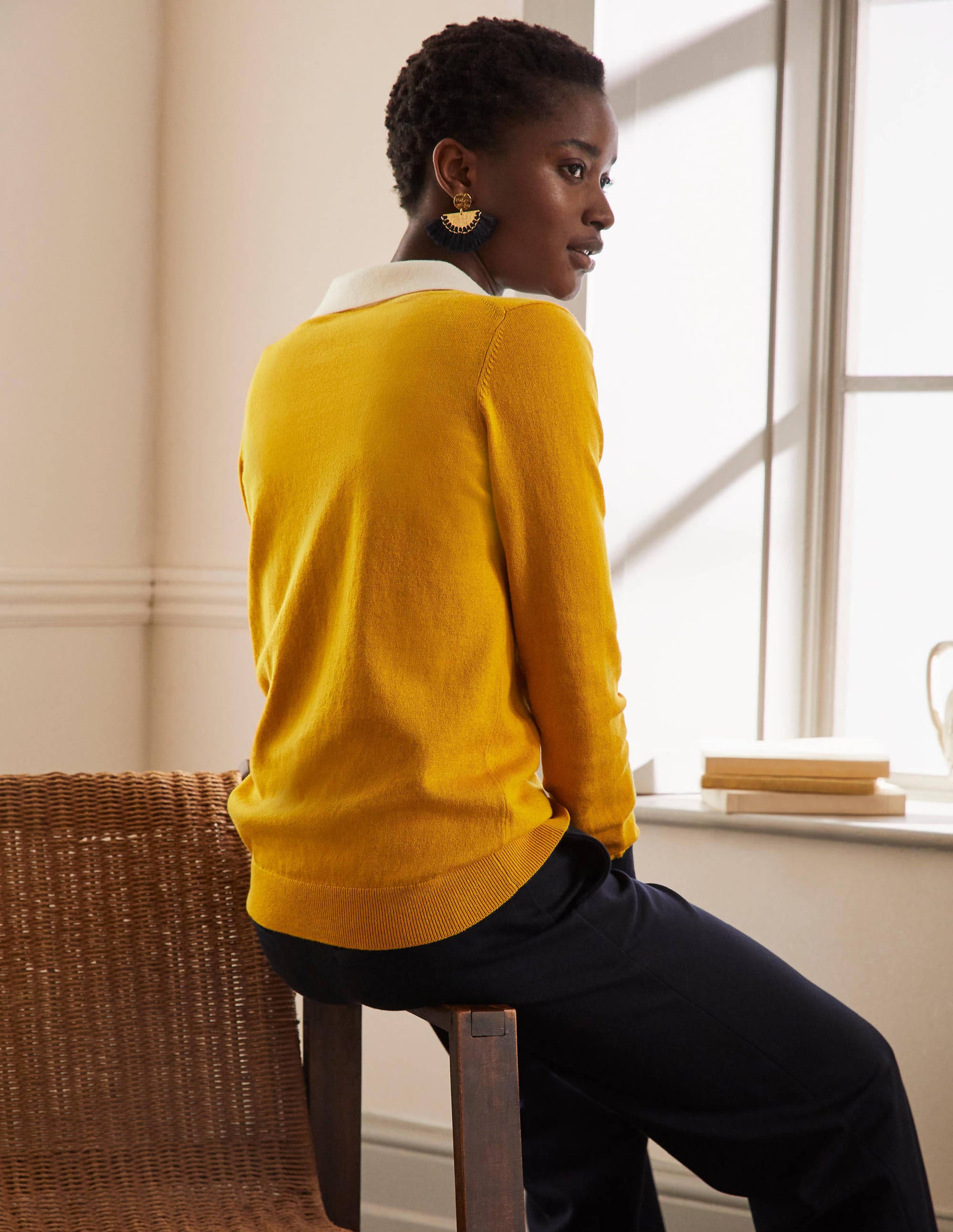  Collar Jumper-Tuscan Sun、mySite、ashleygrahame