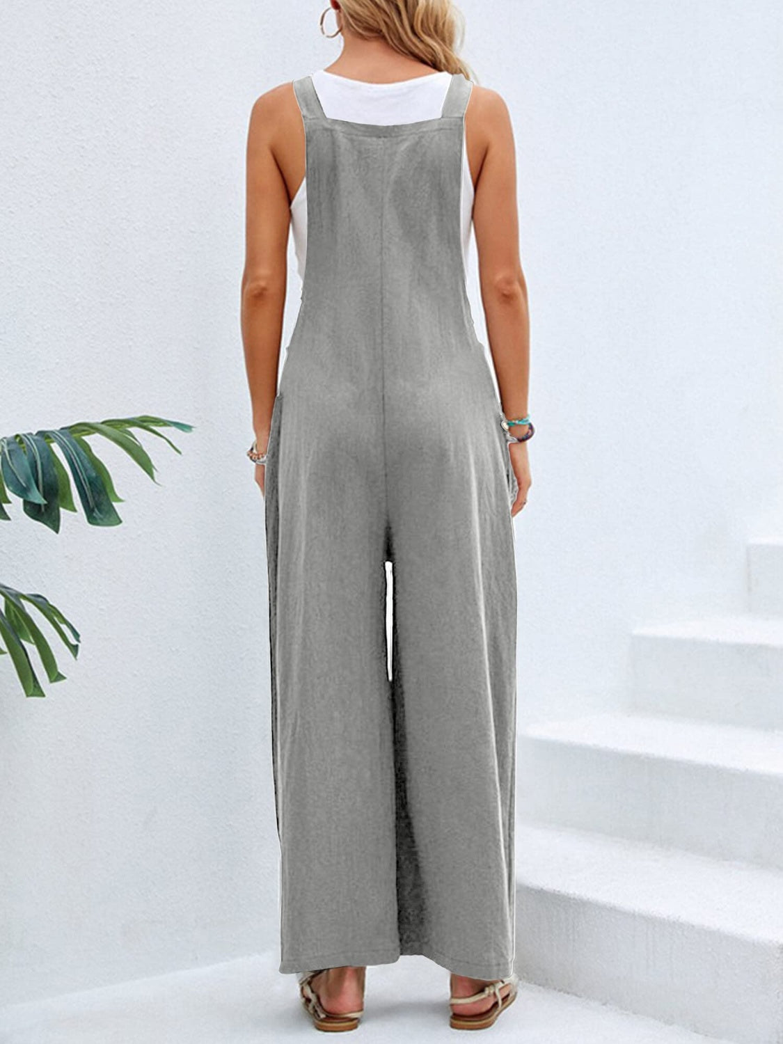 Full Size Square Neck Wide Strap Overalls、mySite、justintrudeaud