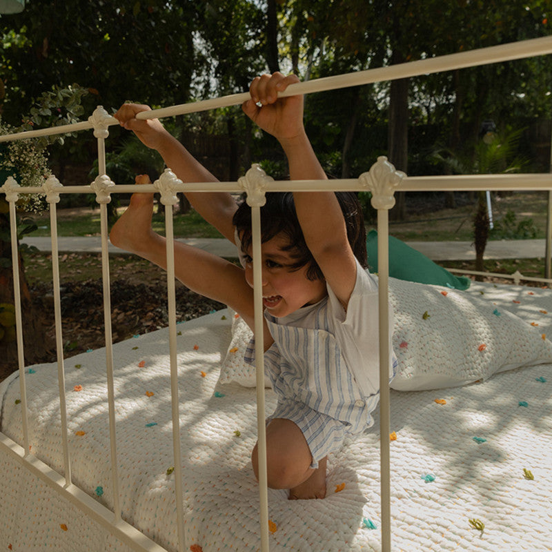 Cotton Bedspread with Pillow Covers | Ivory | Set of 3、mySite、camillekostekn