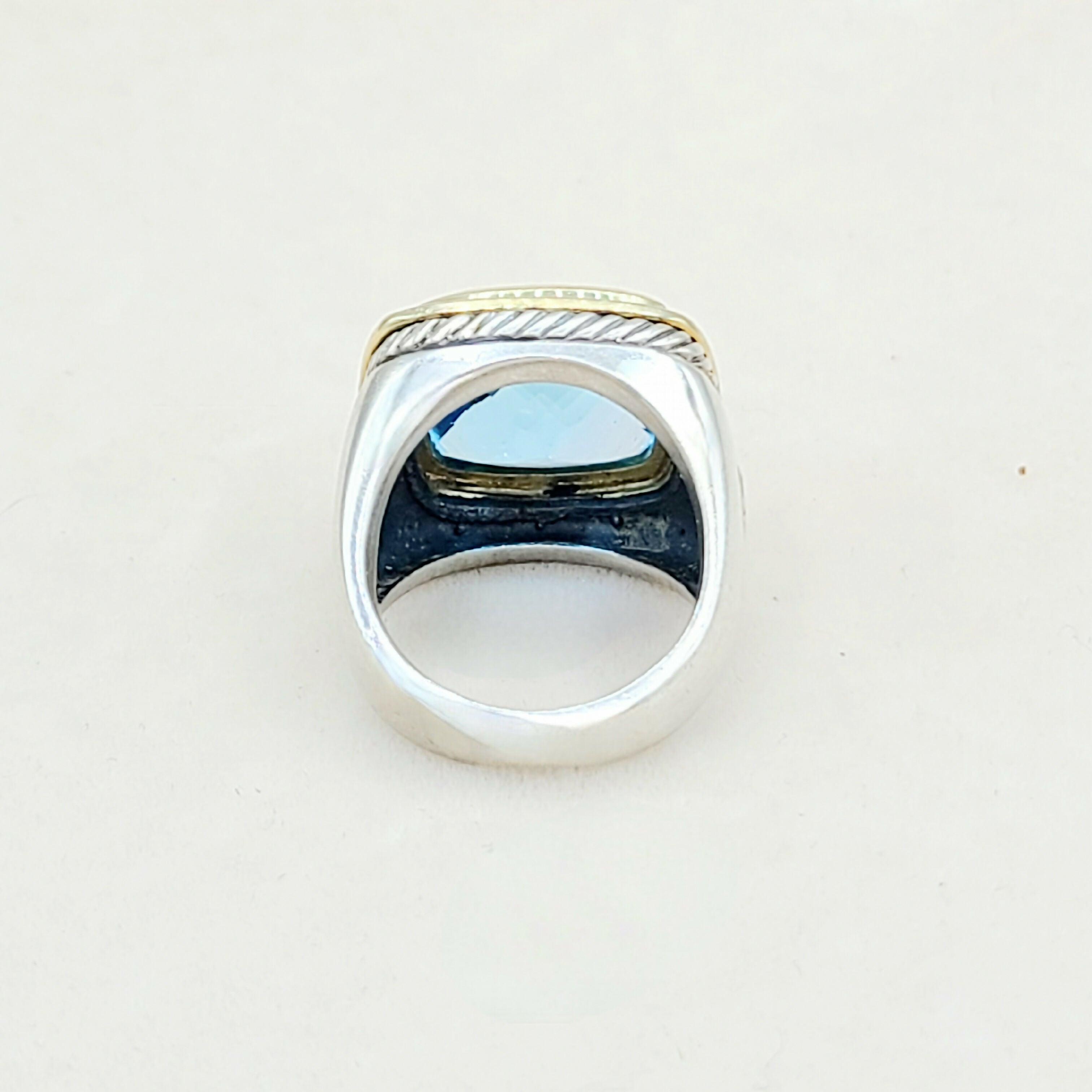 David Yurman Albion Ring 15mm Blue Topaz & Gold、mySite、hinf8tx79