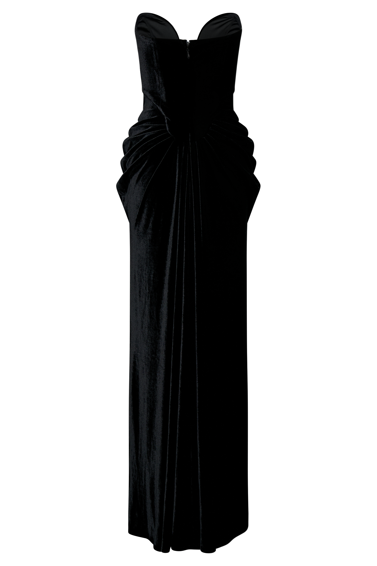 Paige Strapless Velvet Maxi Dress - Black、mySite、solidvoid