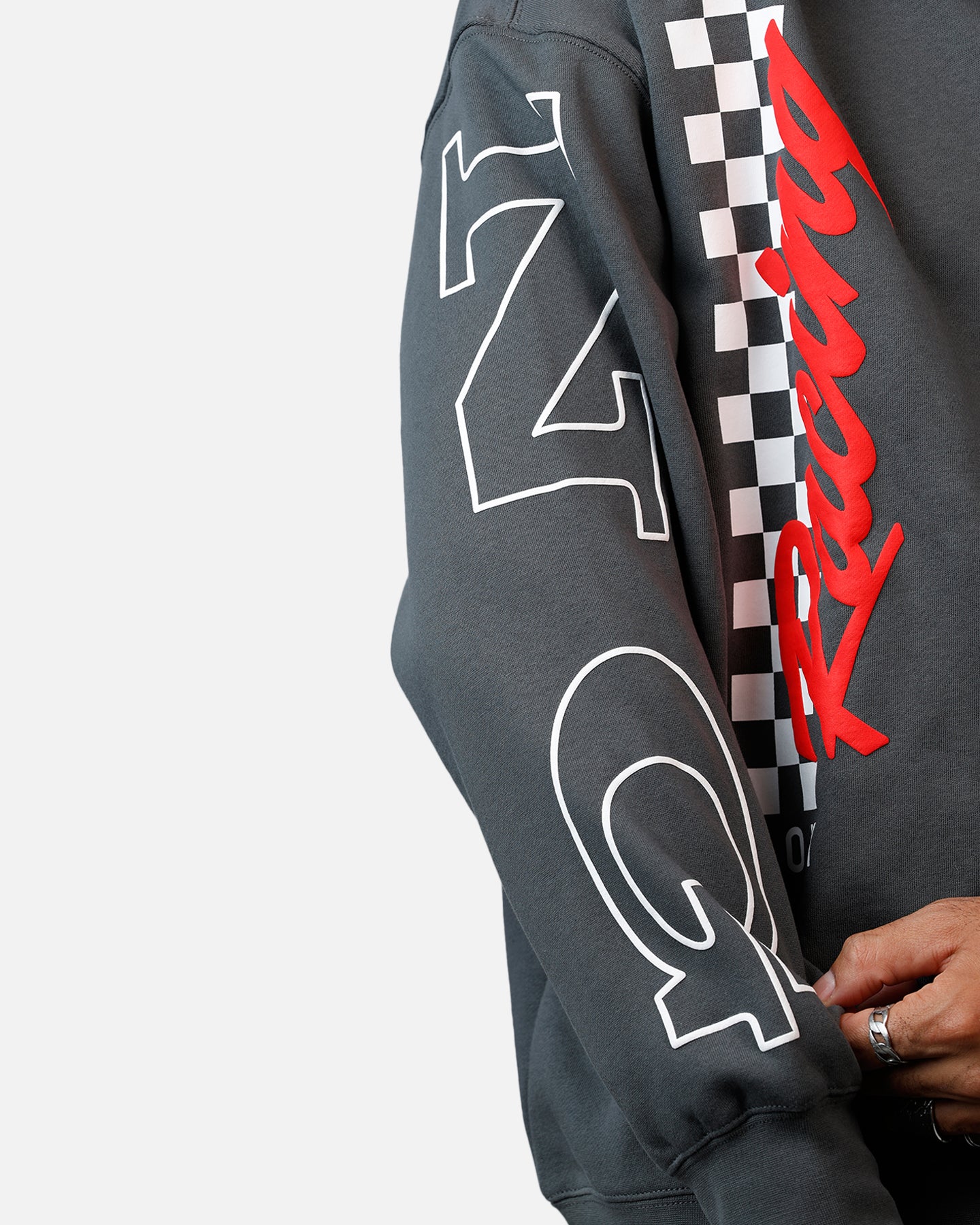 Fox Racing Honda Oversized Fleece Crewneck Dark Grey、mySite、zt4zffjzw